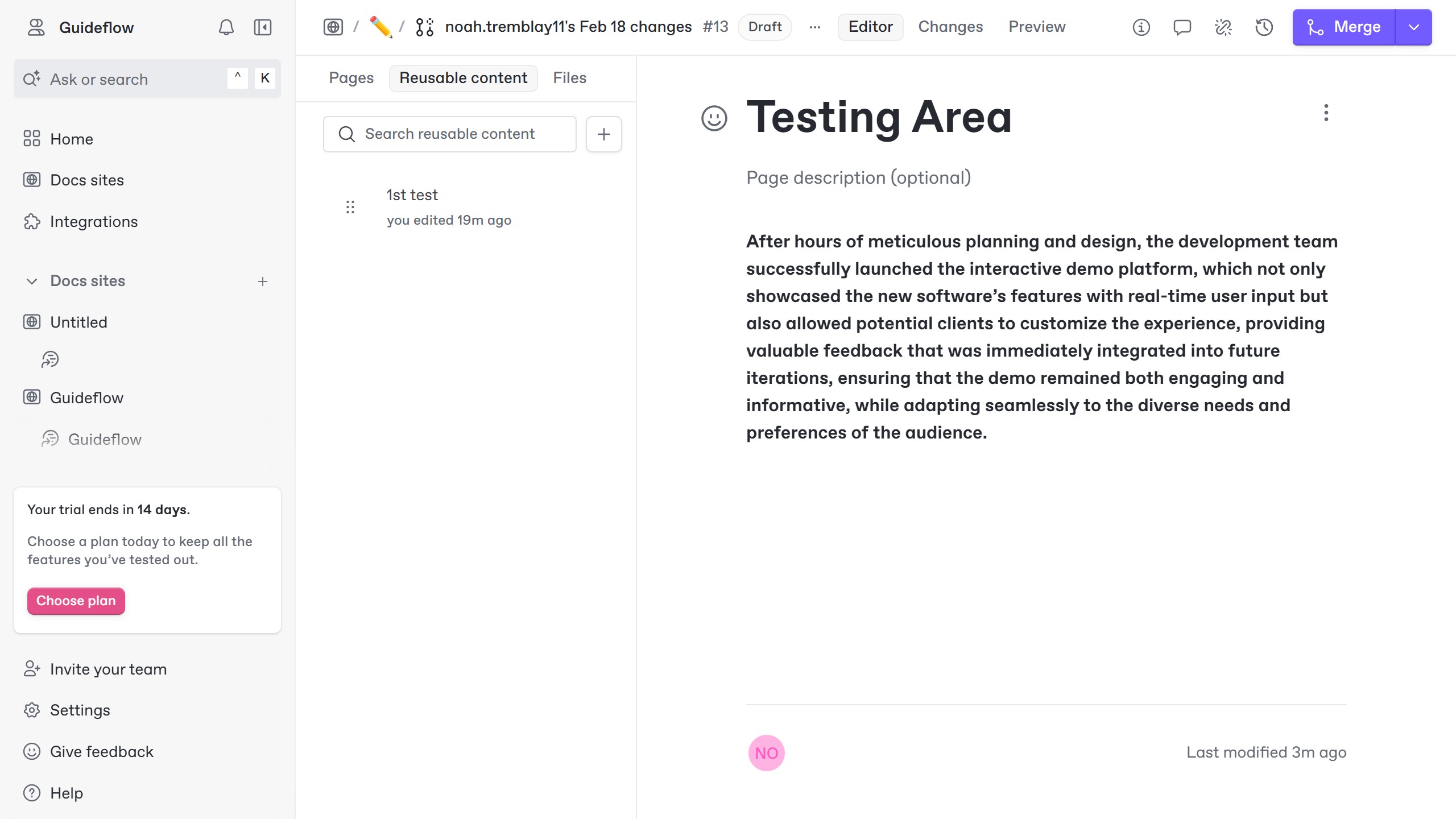 How to edit reusable content blocks in Gitbook