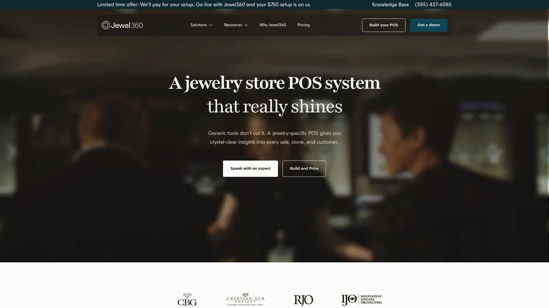 Jeweler360 cloud jewelry POS software homepage