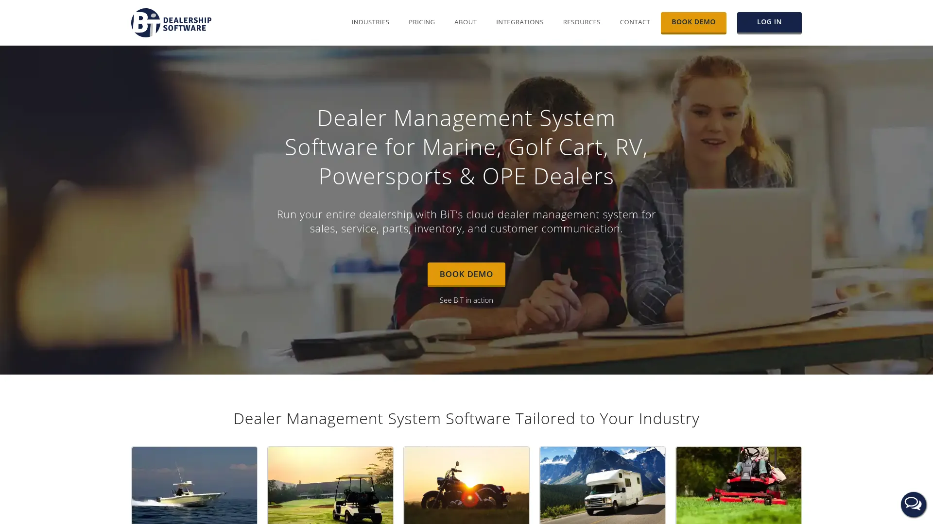 BiT DMS dealer management software homepage