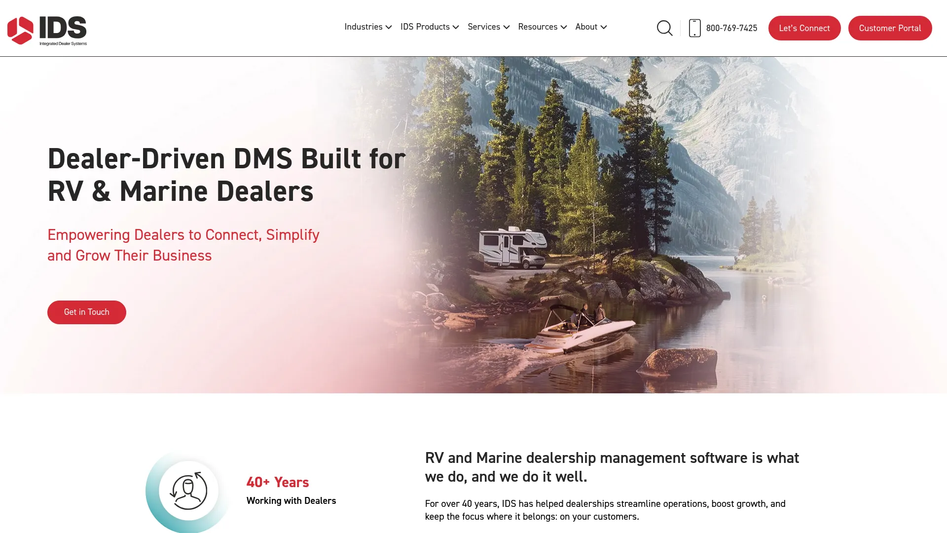 IDS Astra dealer management software homepage