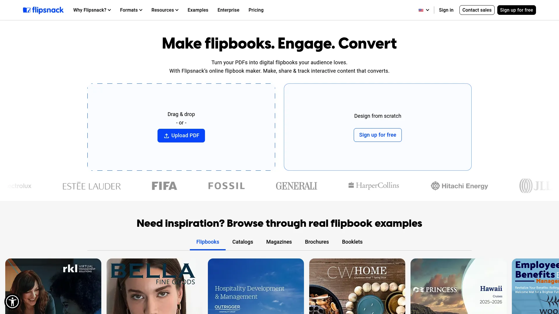 Flipsnack flipbook publishing platform