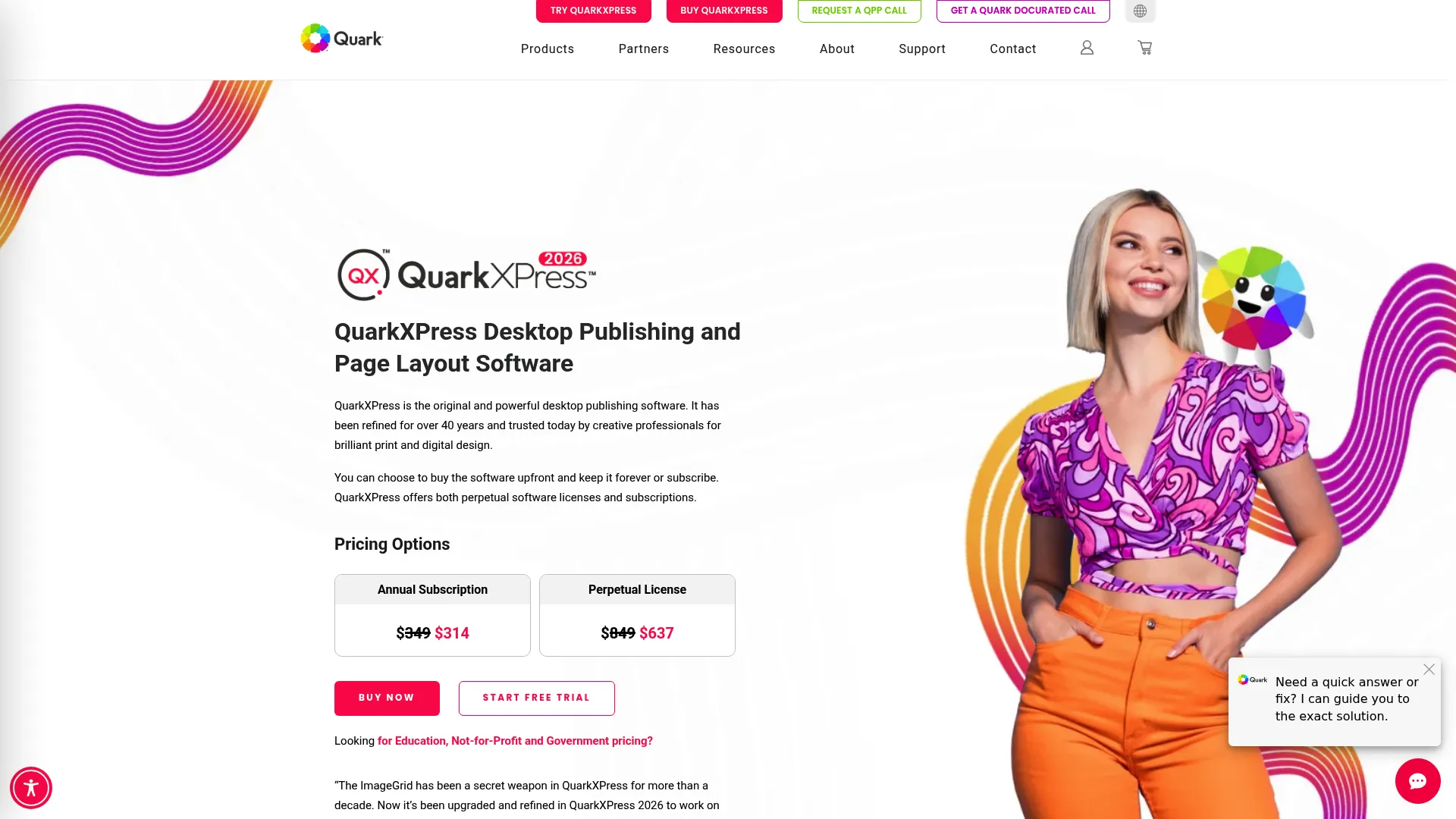 Quark XPress page layout software