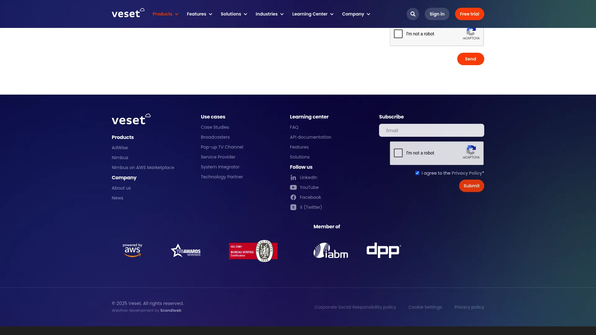 Veset Nimbus cloud playout platform for linear, OTT, and FAST channels