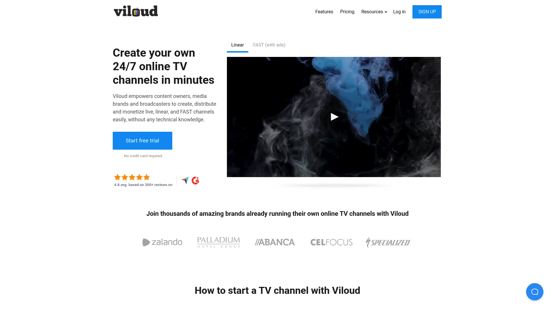 Viloud online TV channel creation and streaming platform