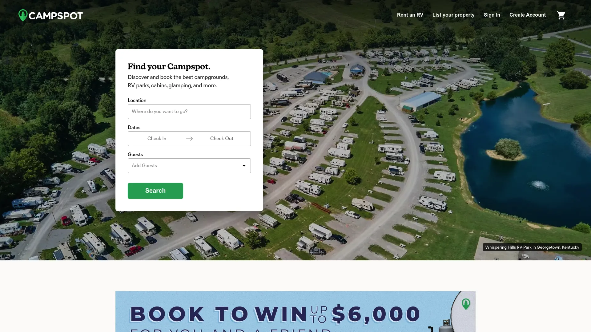 Campspot campground management software homepage
