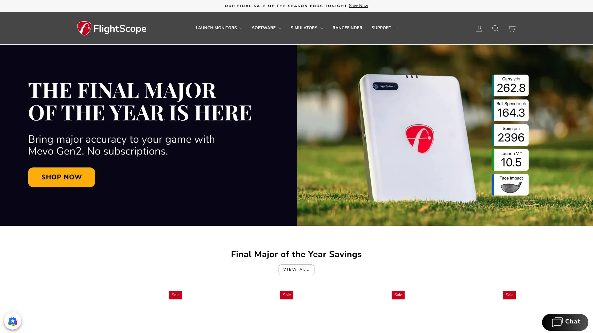 FlightScope golf simulator software
