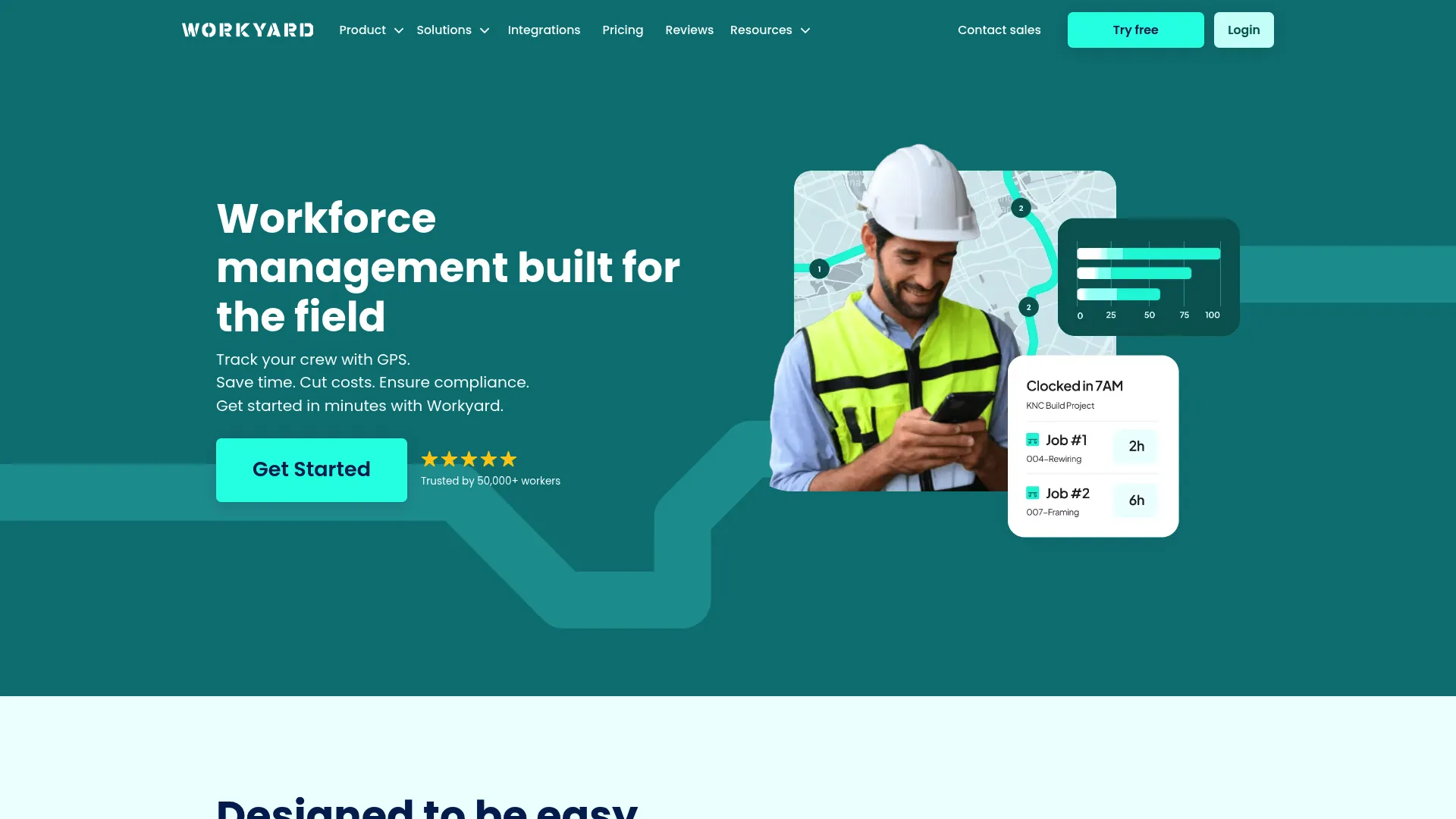 Workyard workforce management software homepage