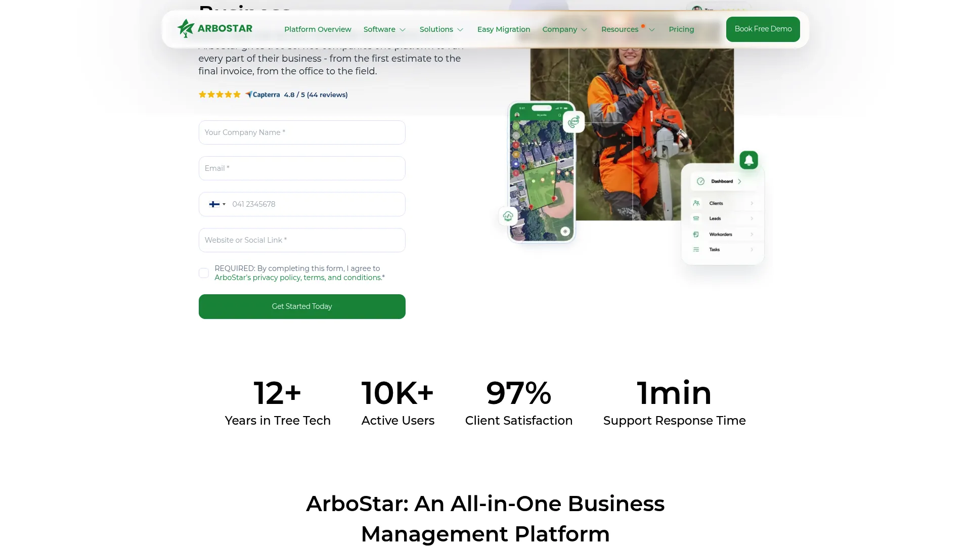 ArboStar tree care business management platform