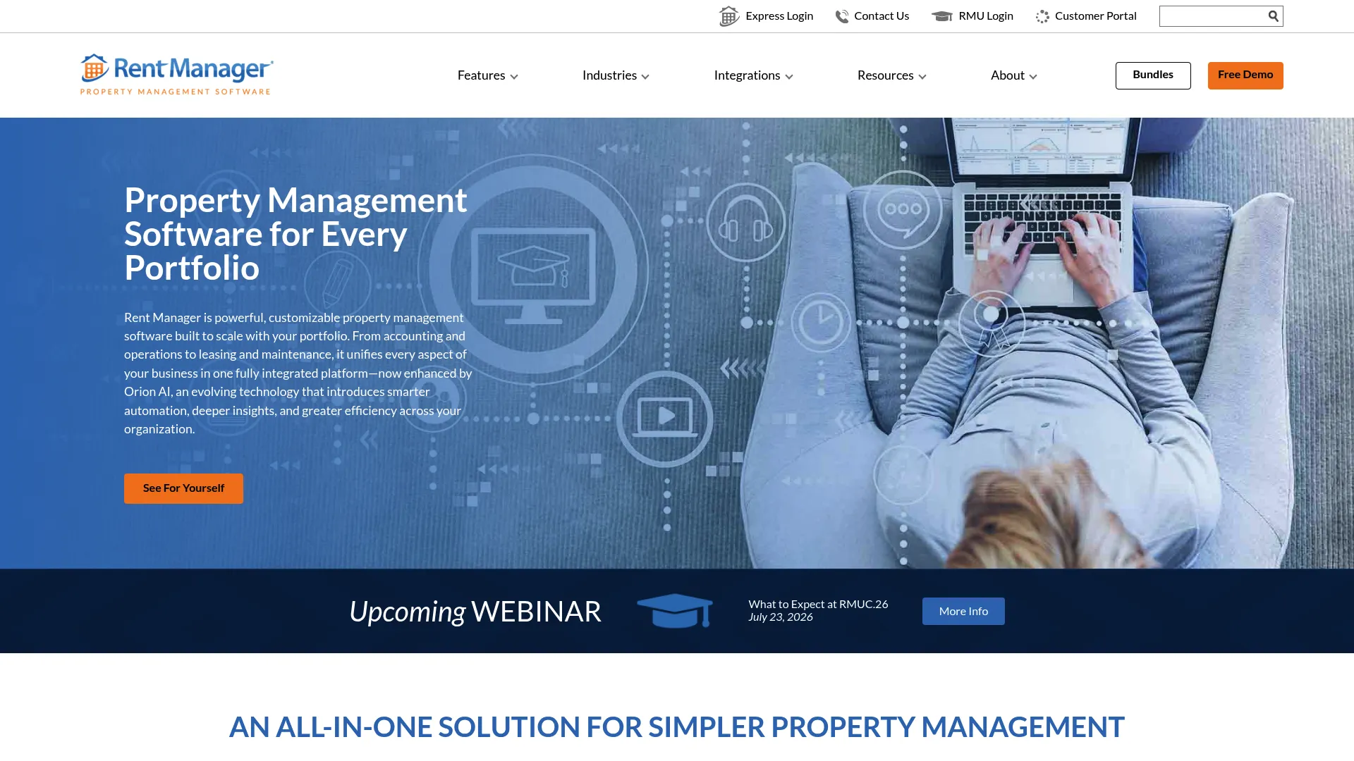 Rent Manager property management software homepage