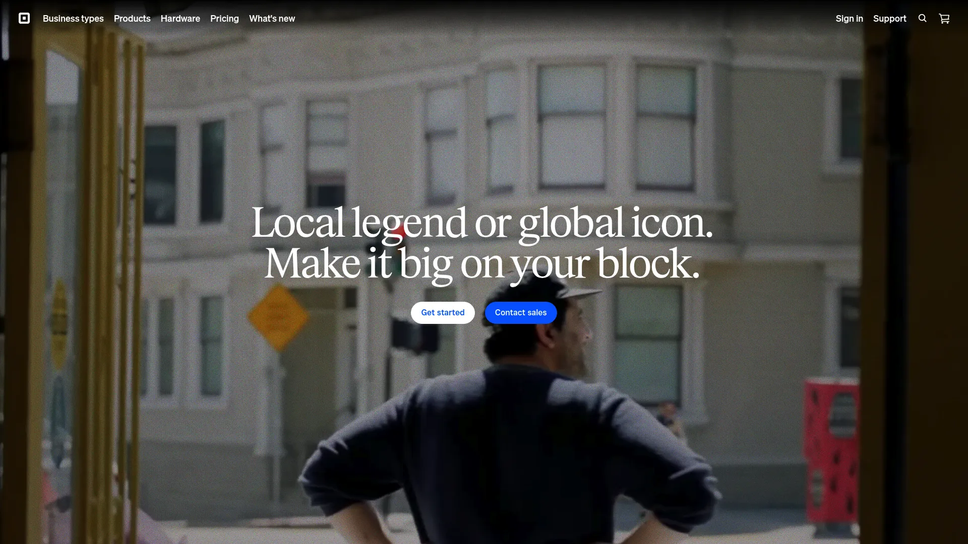 Square commerce and point-of-sale software homepage