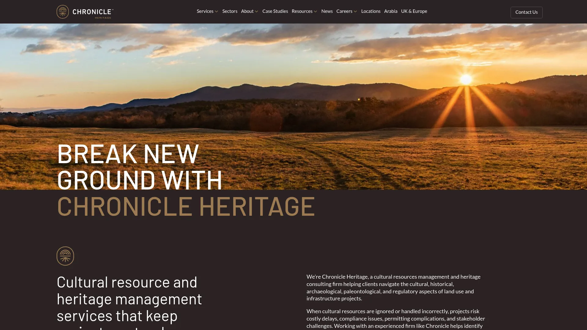 Chronicle Heritage homepage