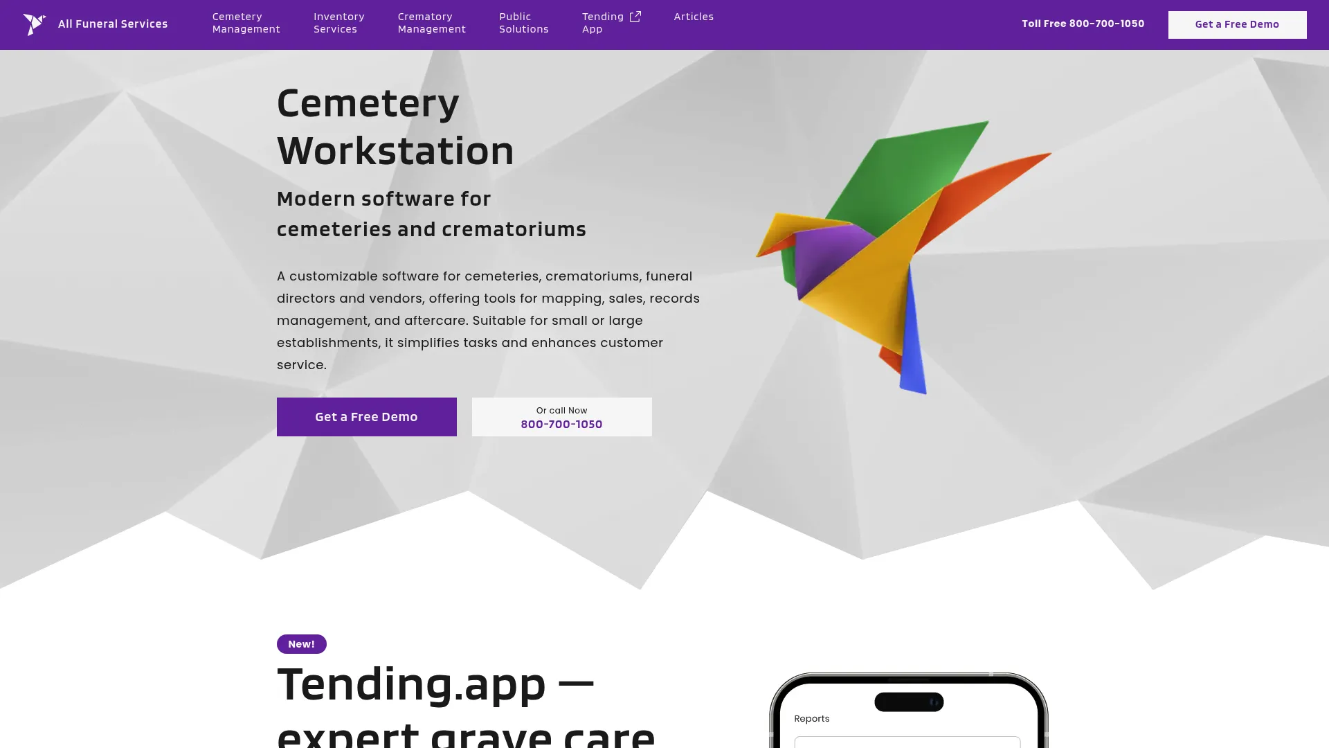 Cemetery Workstation deathcare software homepage