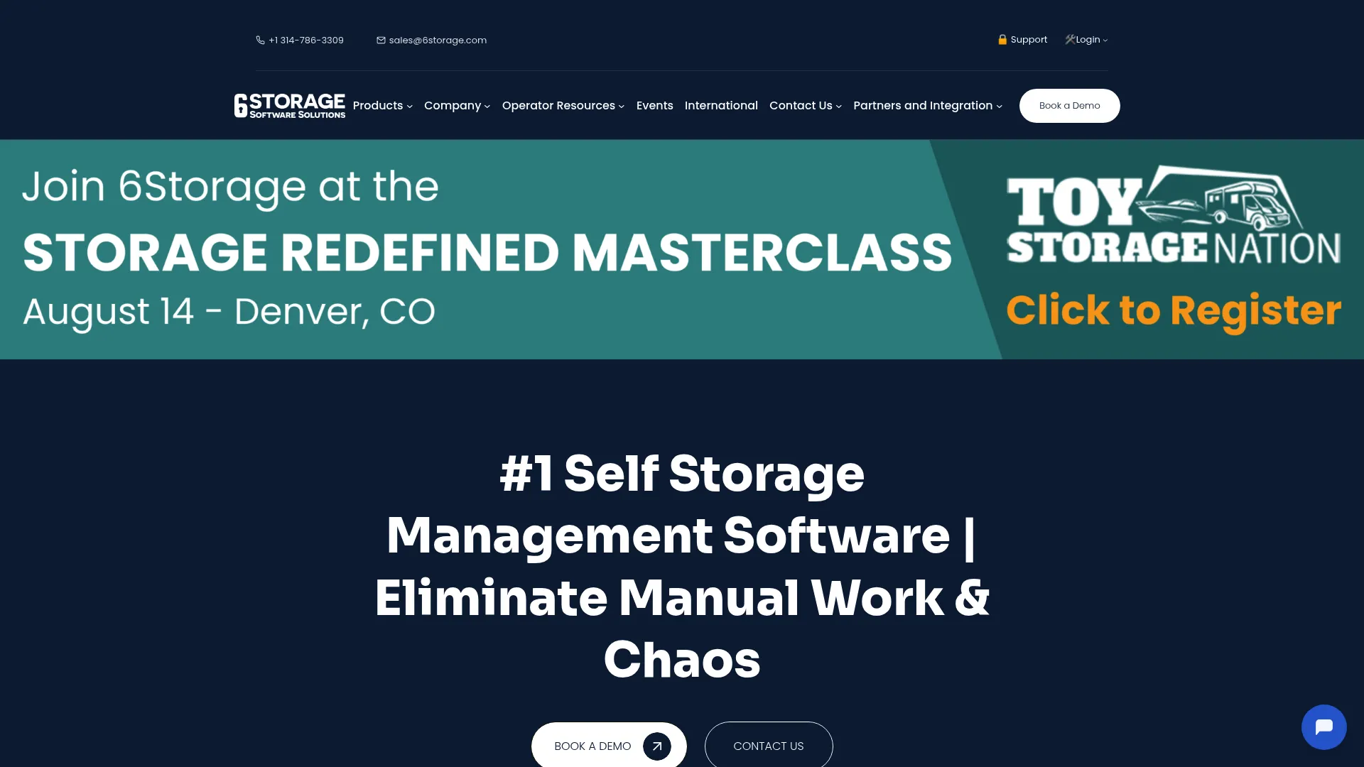 6Storage self-storage management software homepage
