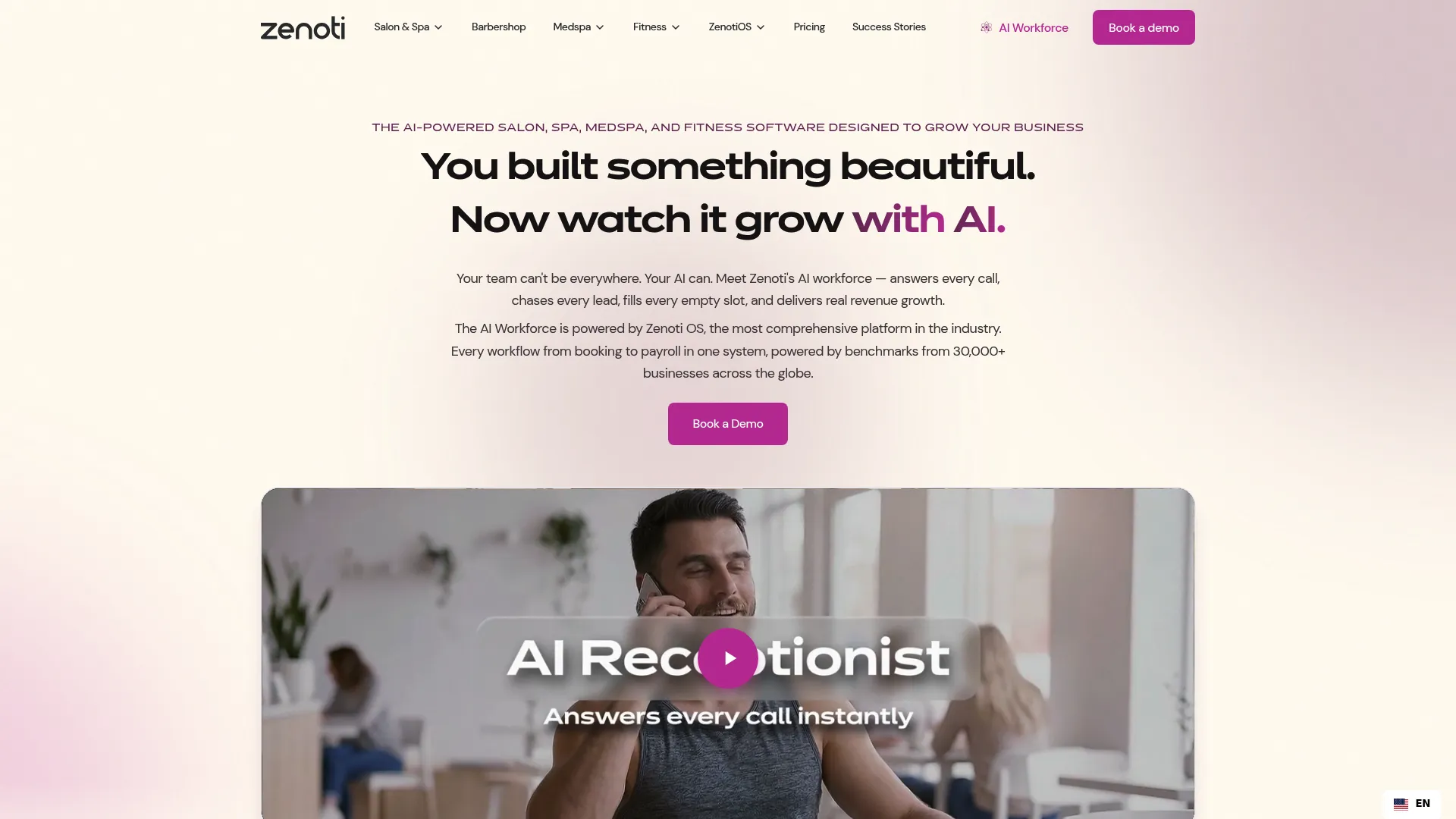 Zenoti all-in-one salon and spa software