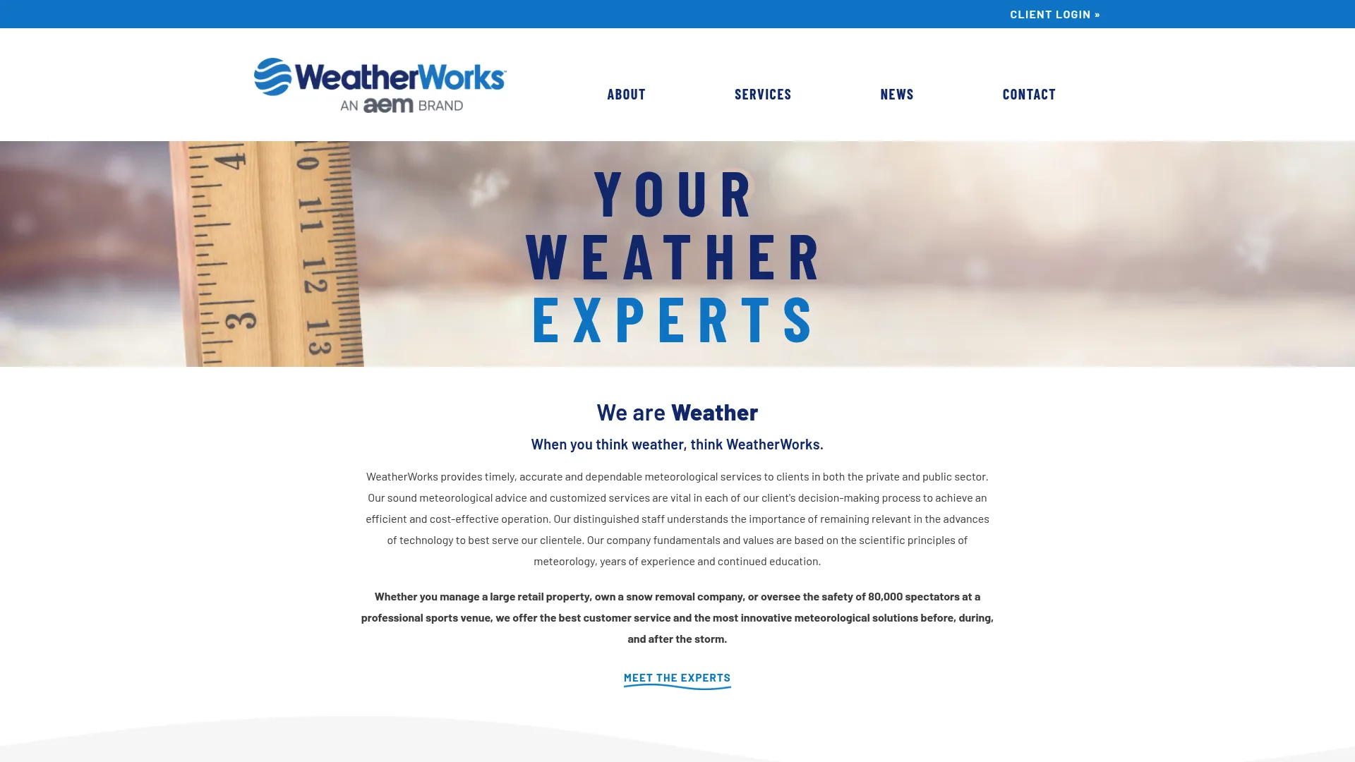 WeatherWorks weather intelligence services homepage
