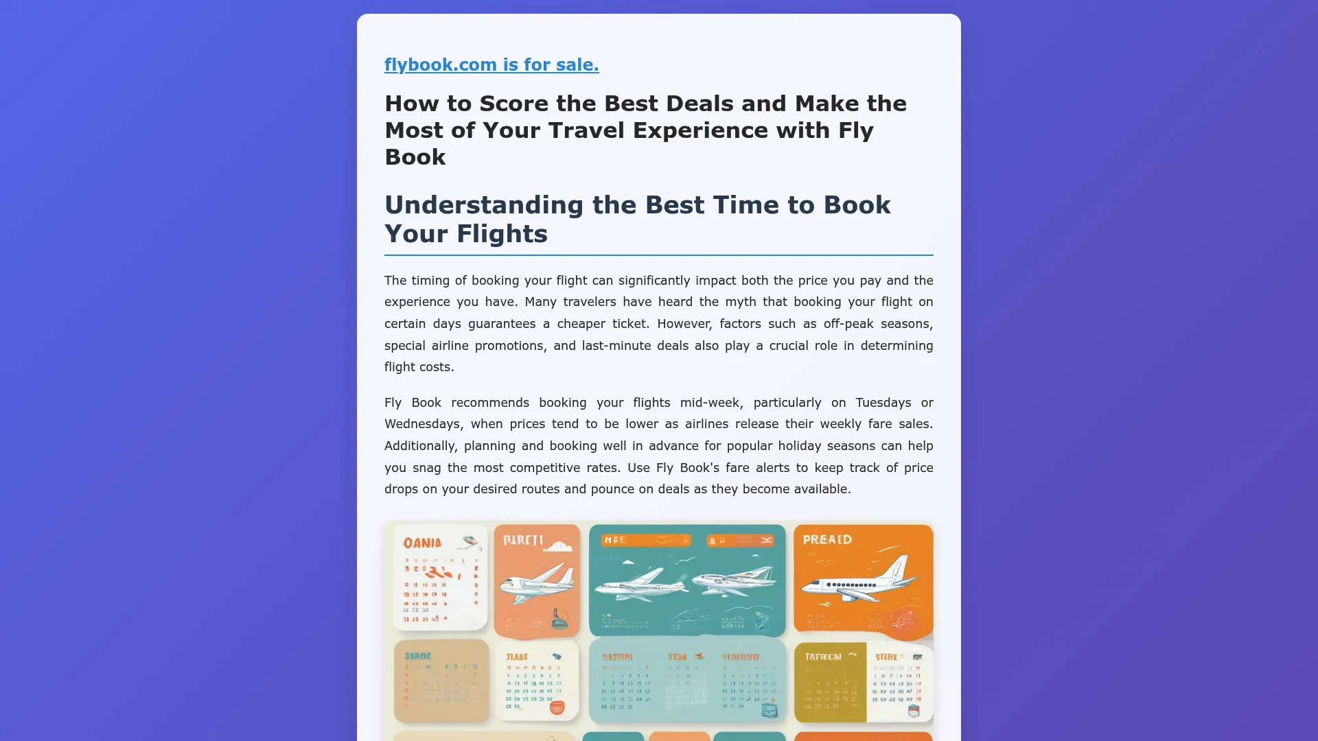 FlyBook reservation management homepage