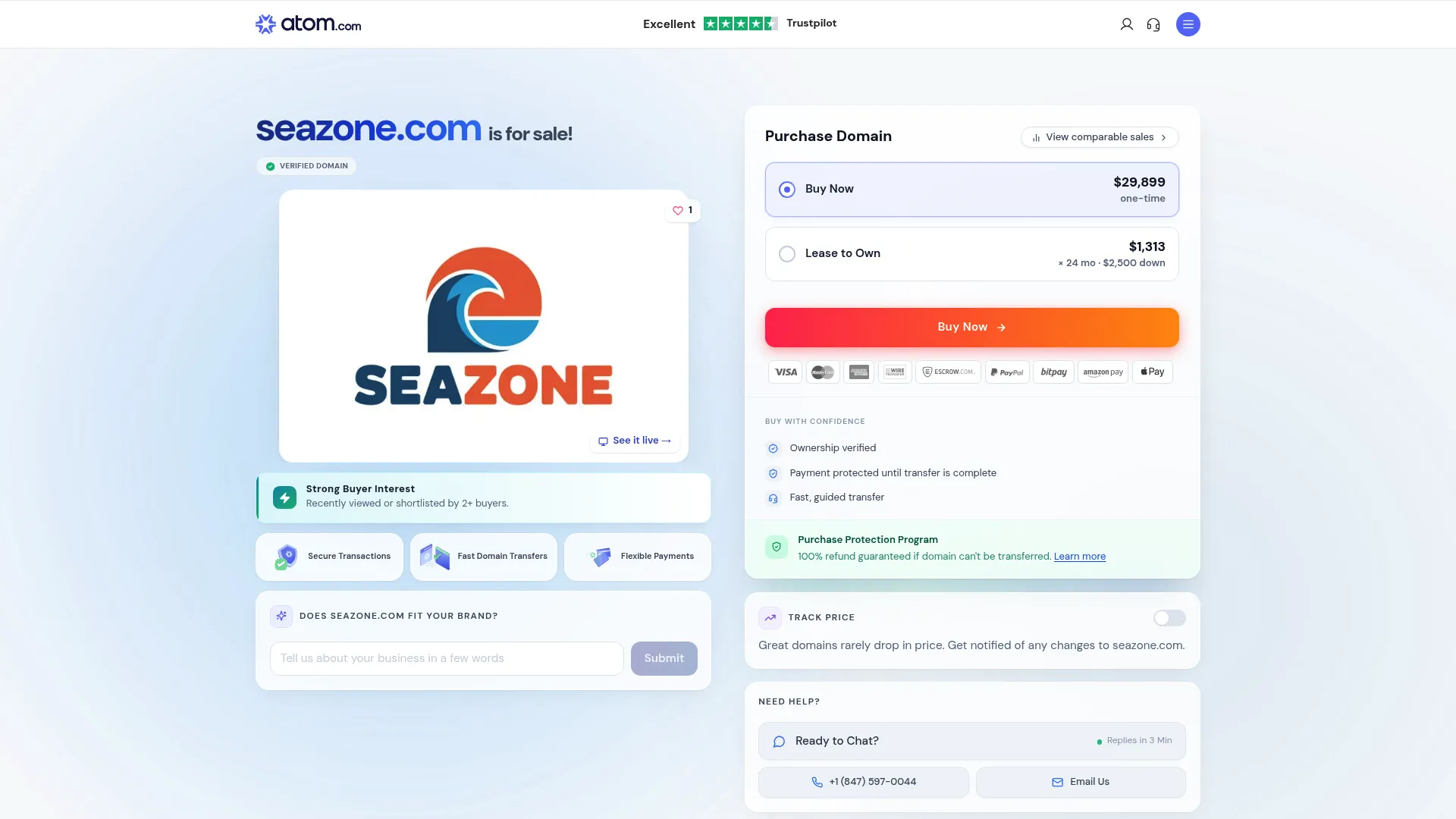 Seazone yacht management platform homepage