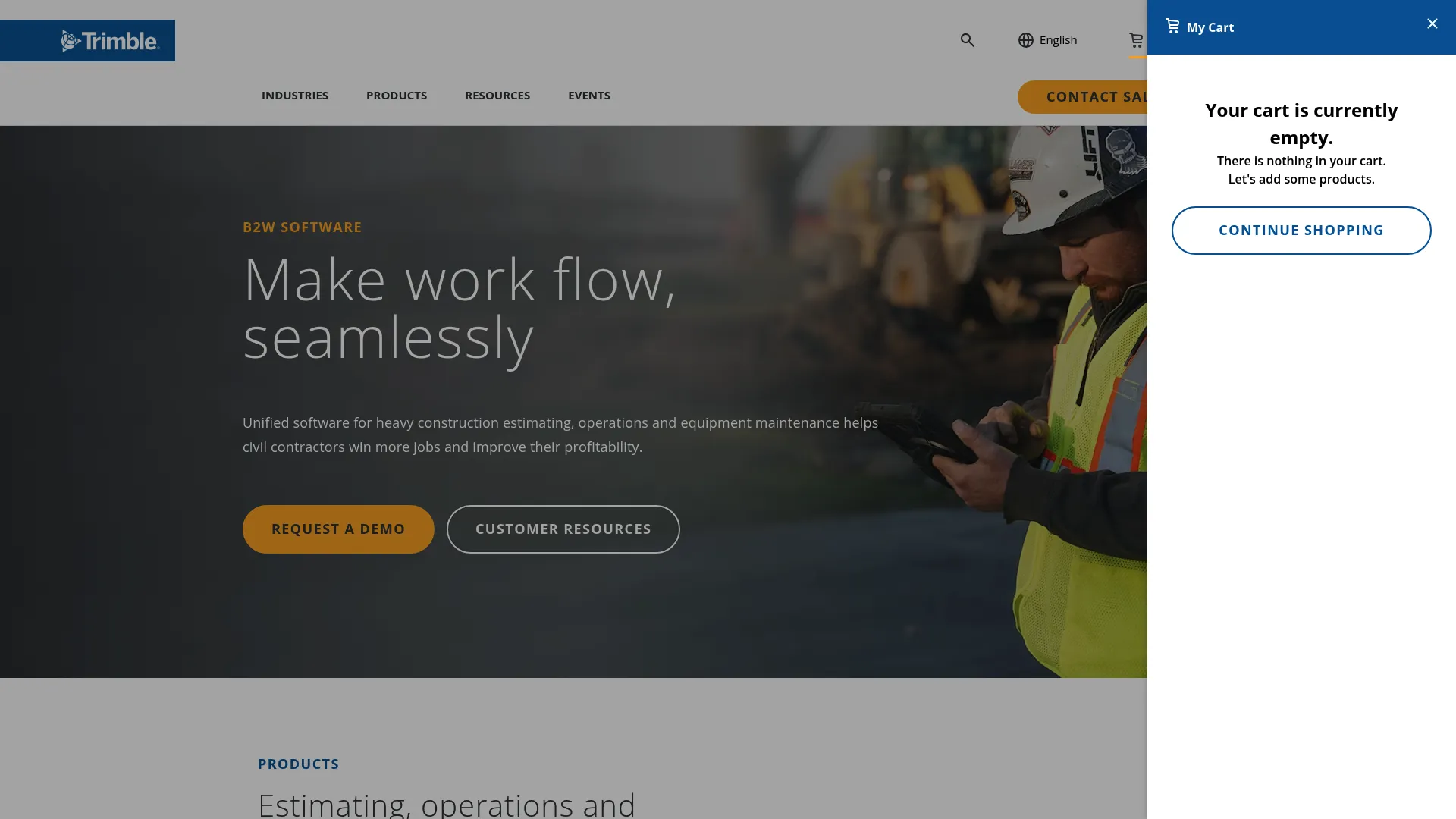 B2W Estimate heavy civil construction estimating and bidding software homepage