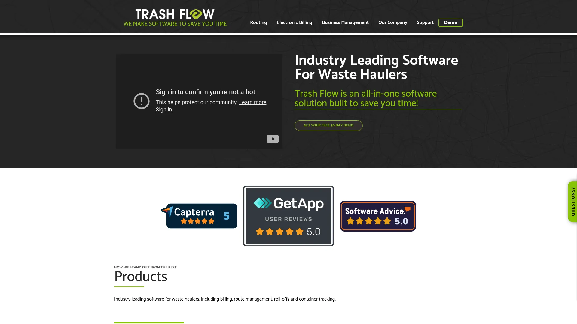 Trash Flow waste hauler billing and dispatch software