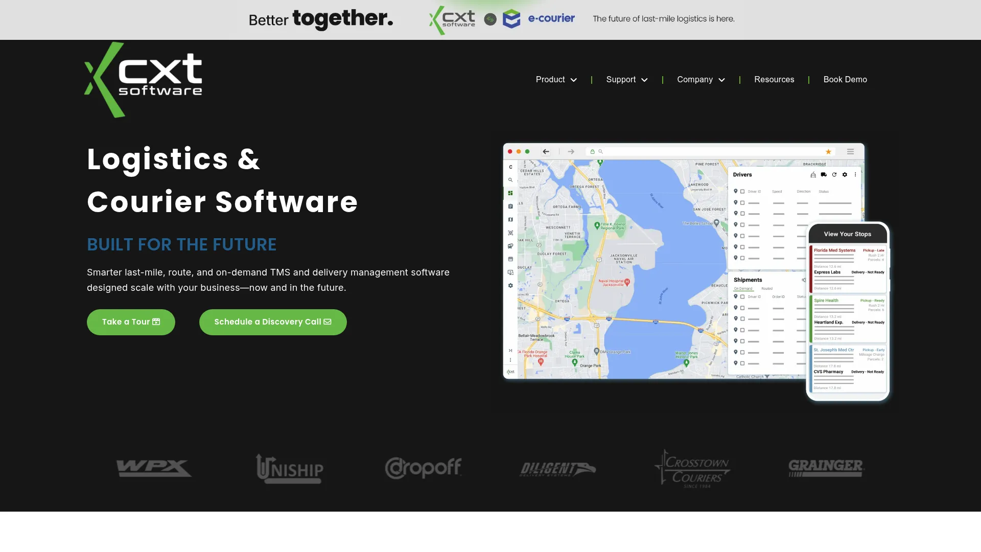 CXT Software courier and last-mile shipment management platform