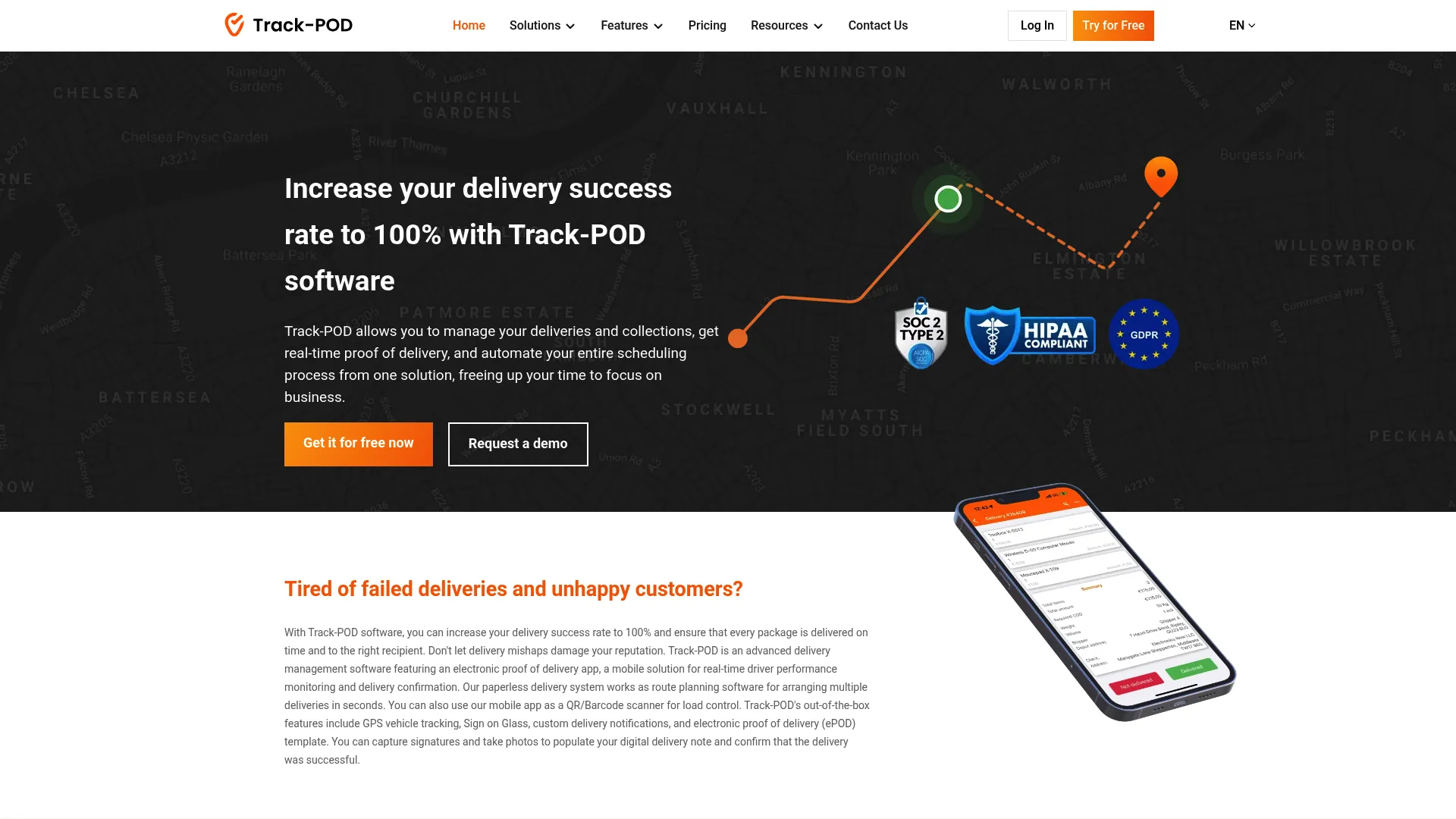 Track-POD delivery management software with proof of delivery