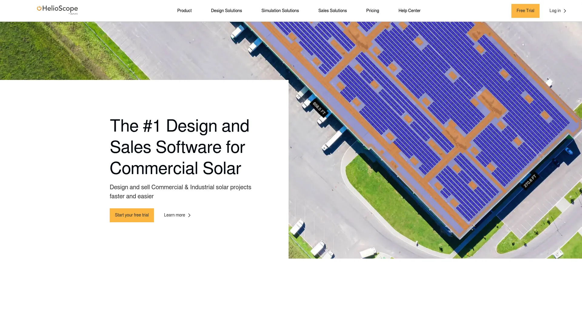 HelioScope solar design and production modeling software homepage