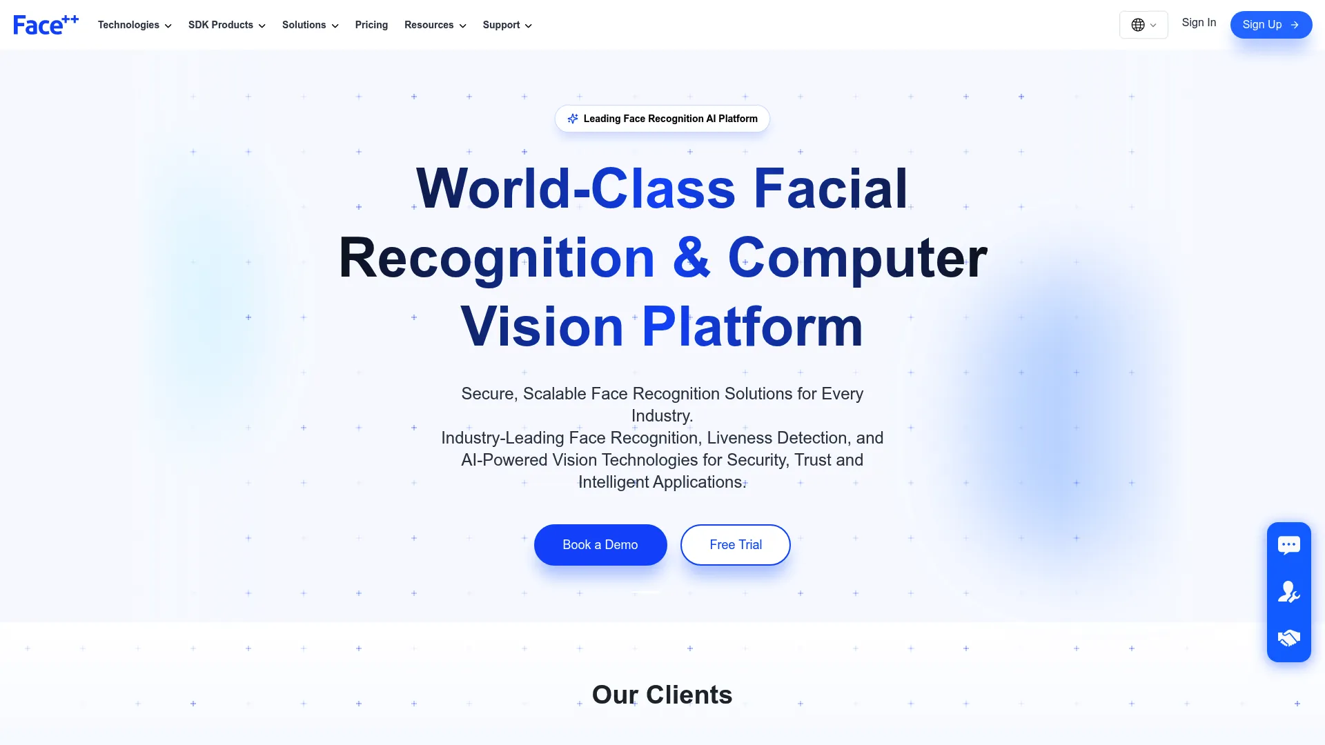 Face++ computer vision and face recognition API platform