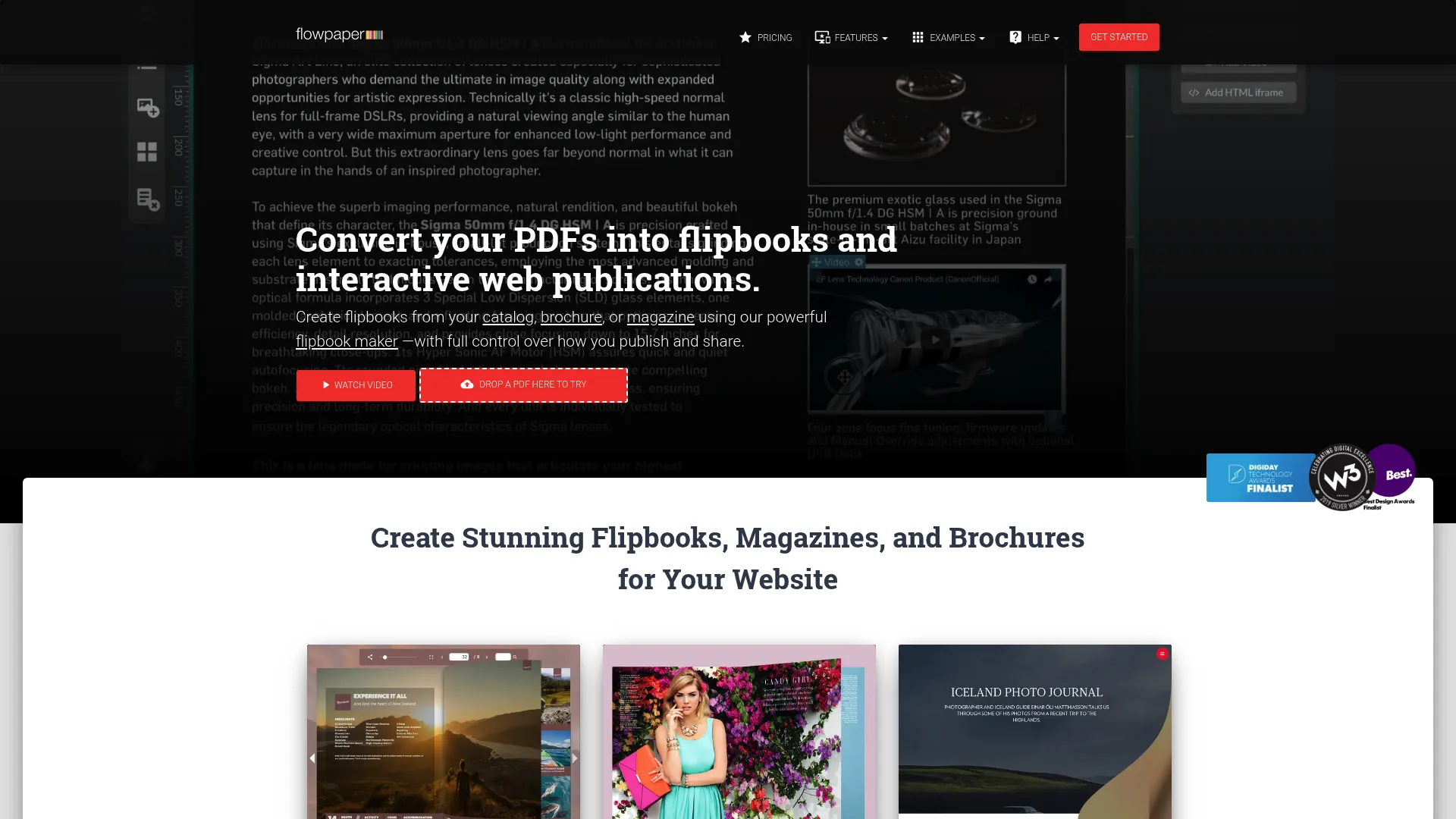 FlowPaper flipbook software homepage