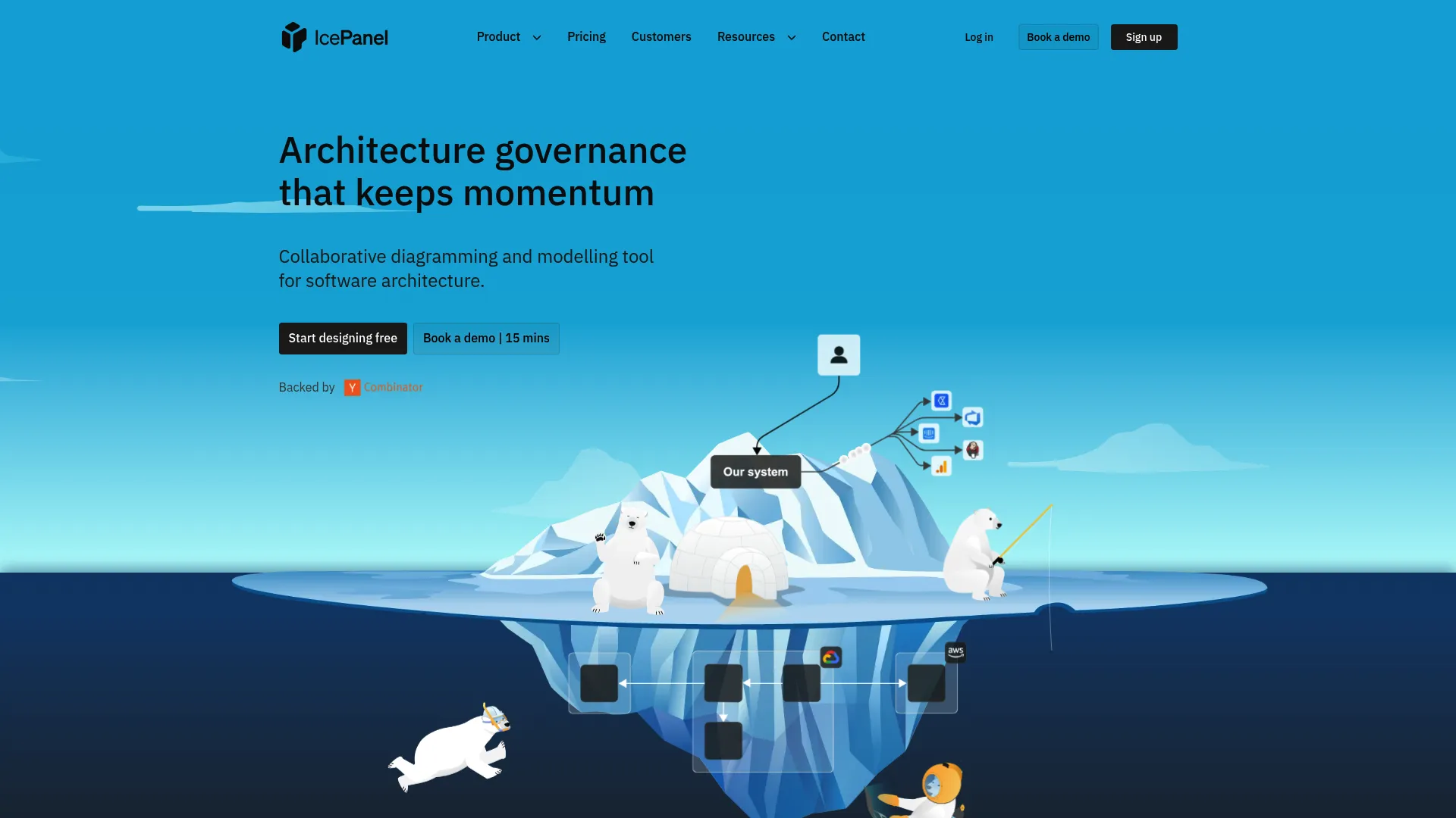 IcePanel C4 architecture modeling interface
