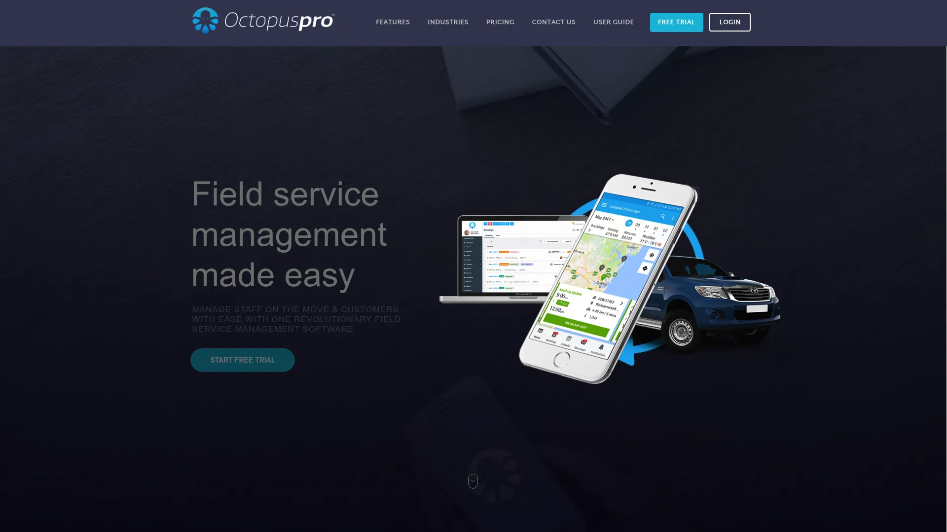 OctopusPro field service management dashboard