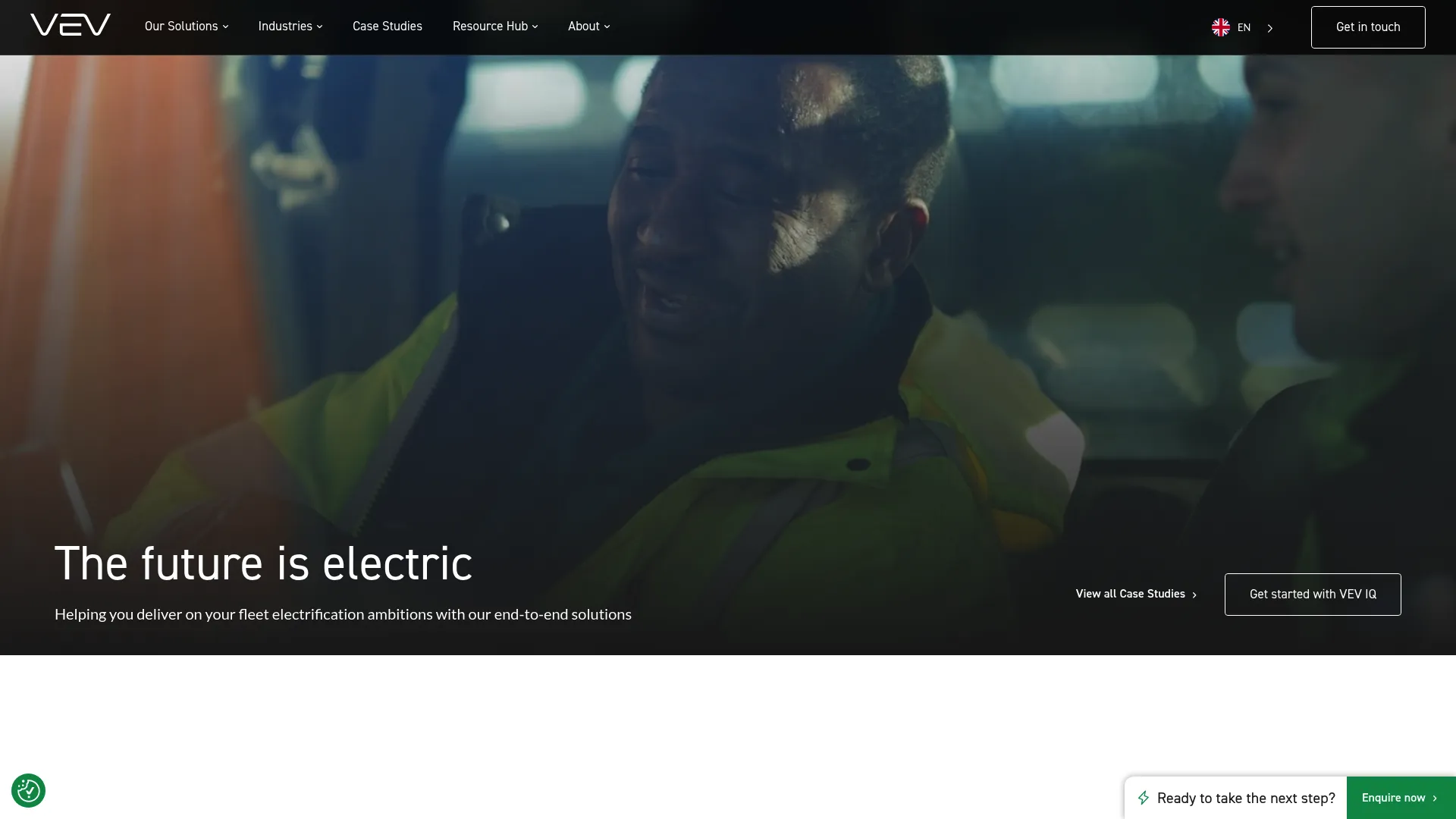Vev software dashboard interface