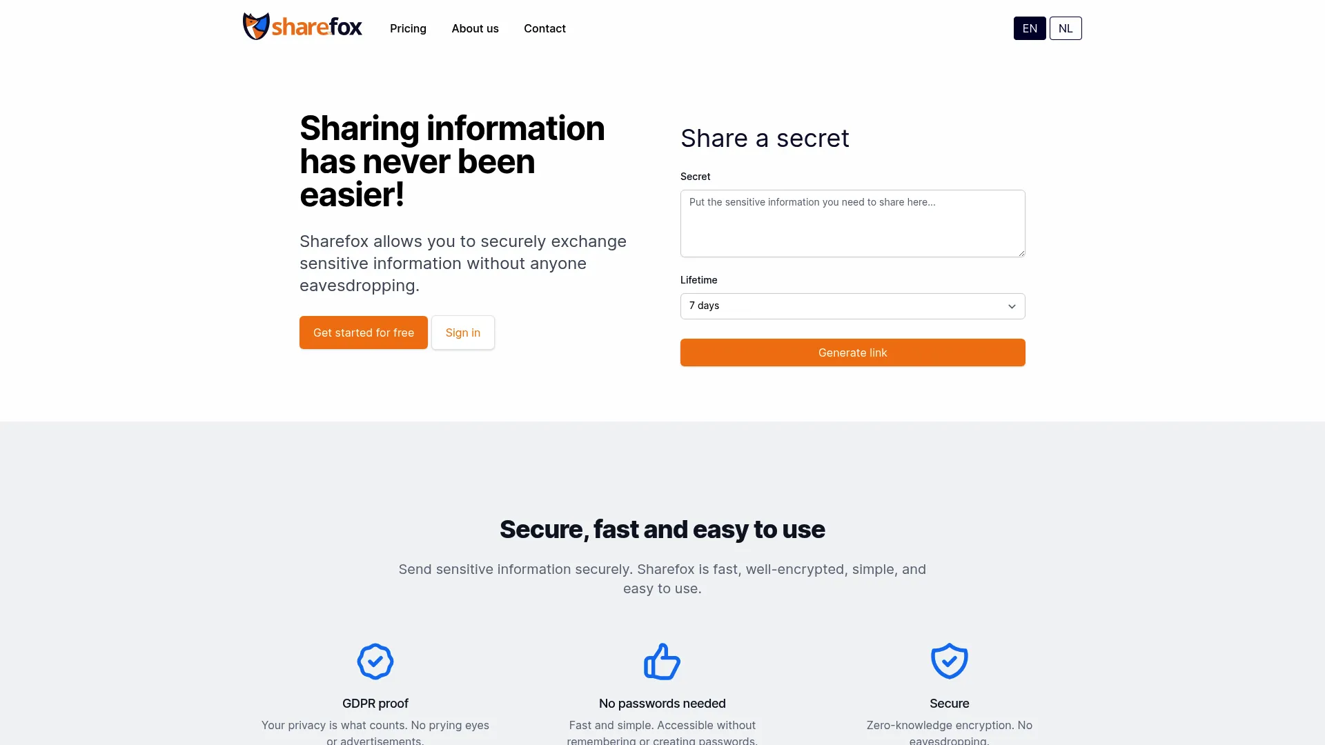 Sharefox rental software homepage