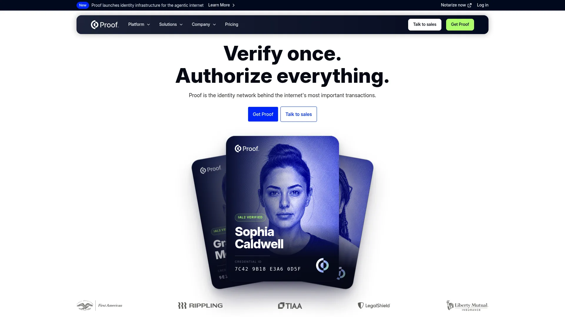 Proof identity and notarization platform