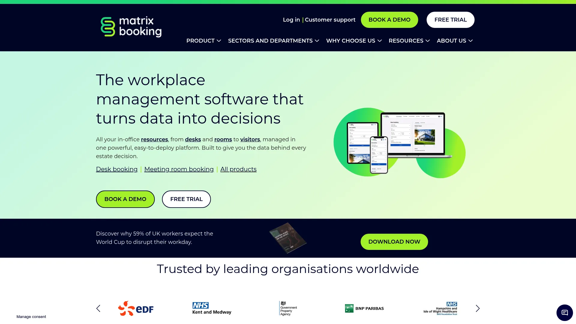 Matrix Booking workplace management software