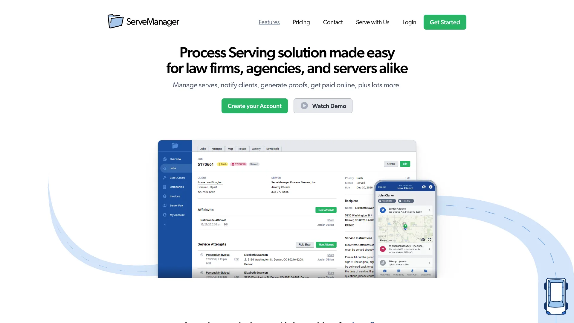ServeManager process server software
