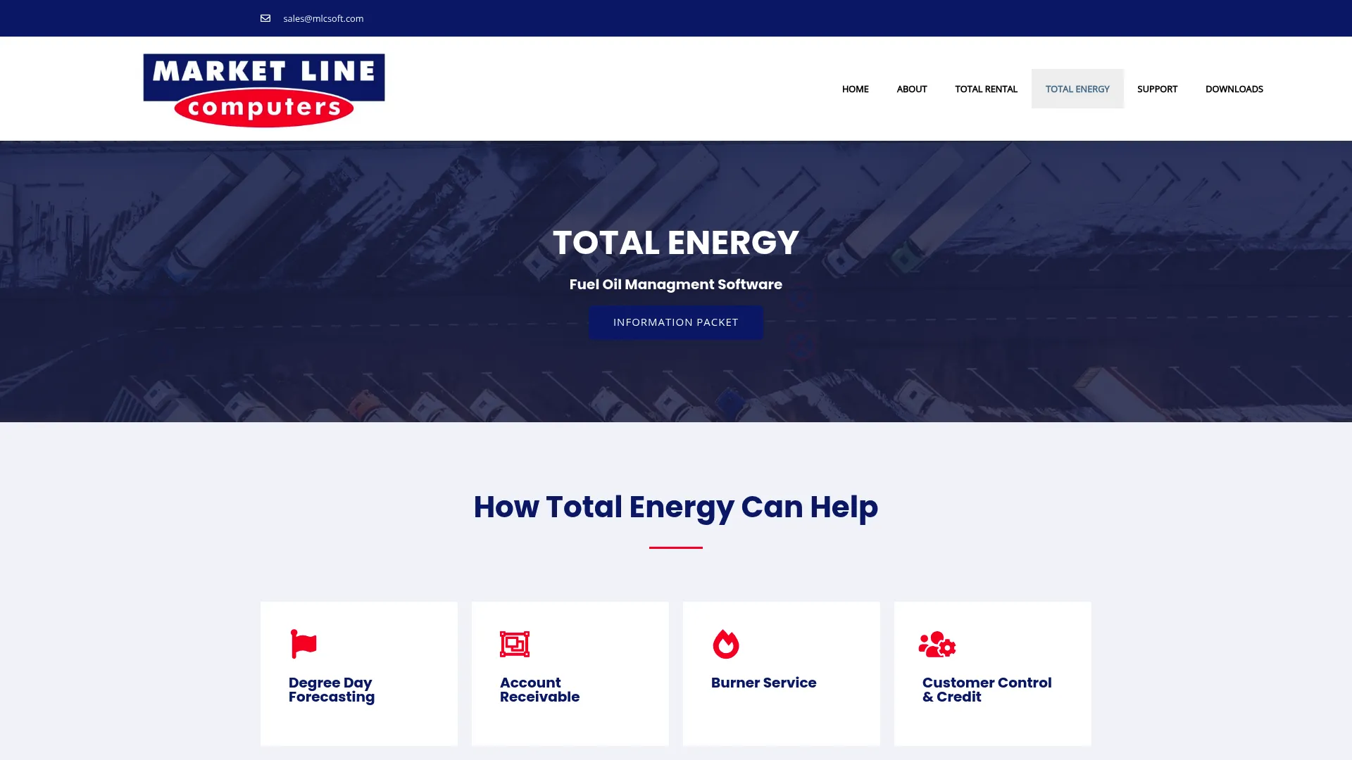 Total Energy fuel oil management software page