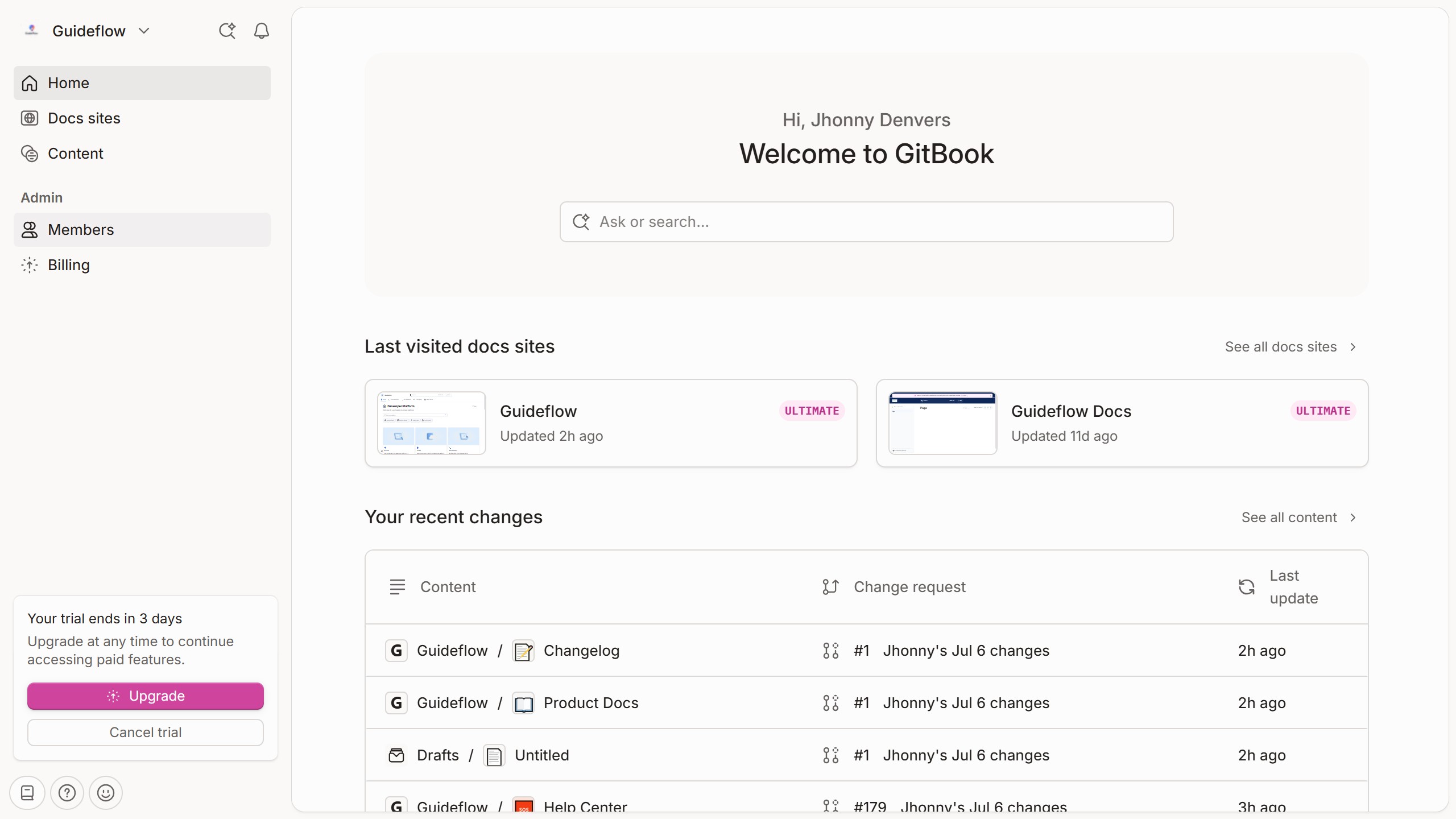 How to change member role in Gitbook