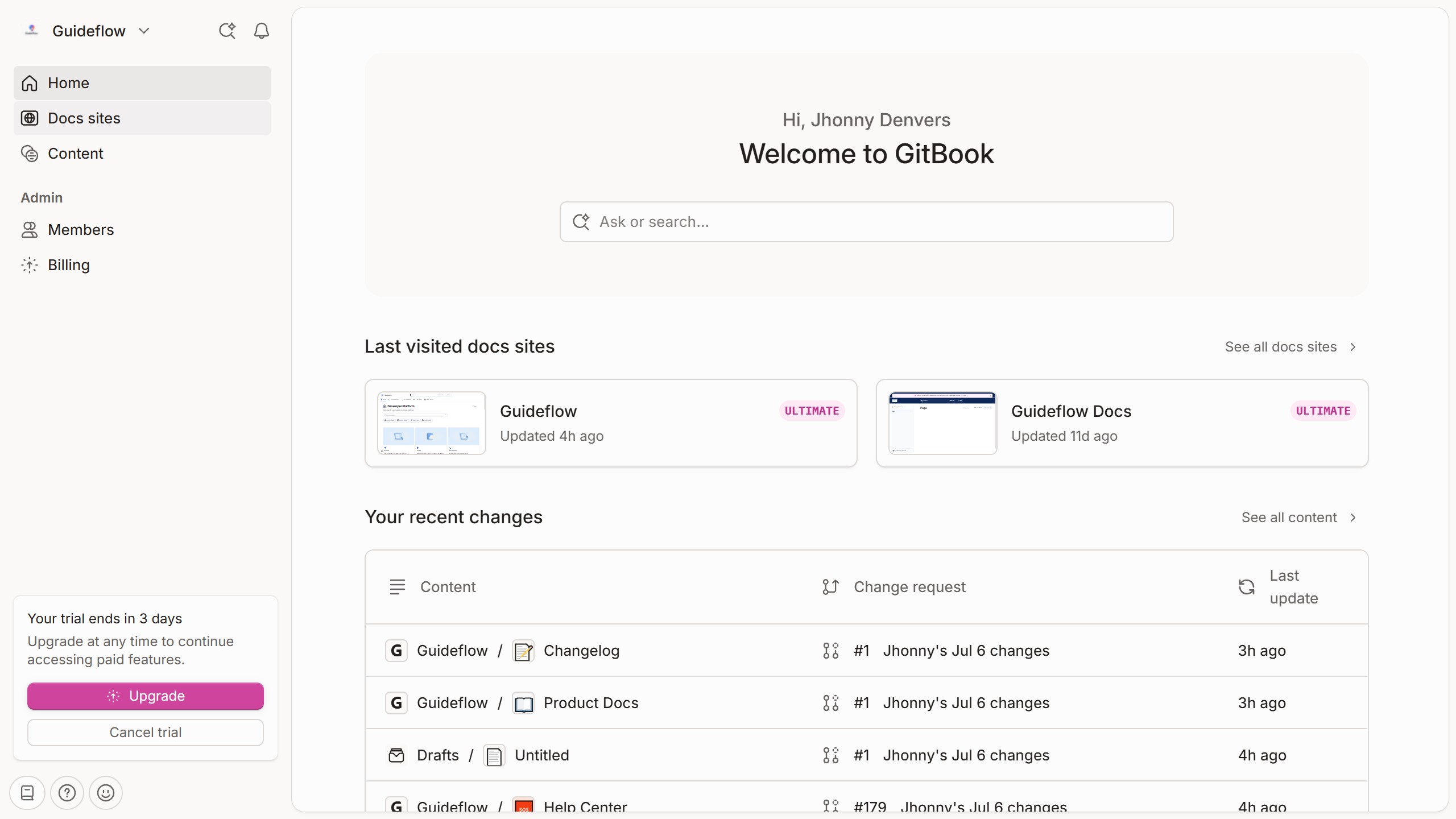 How to add new content in a docs site in Gitbook