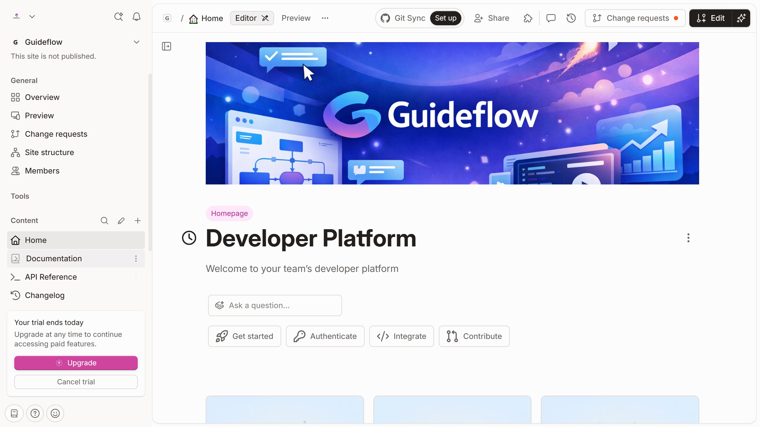 How to change home page title in Gitbook