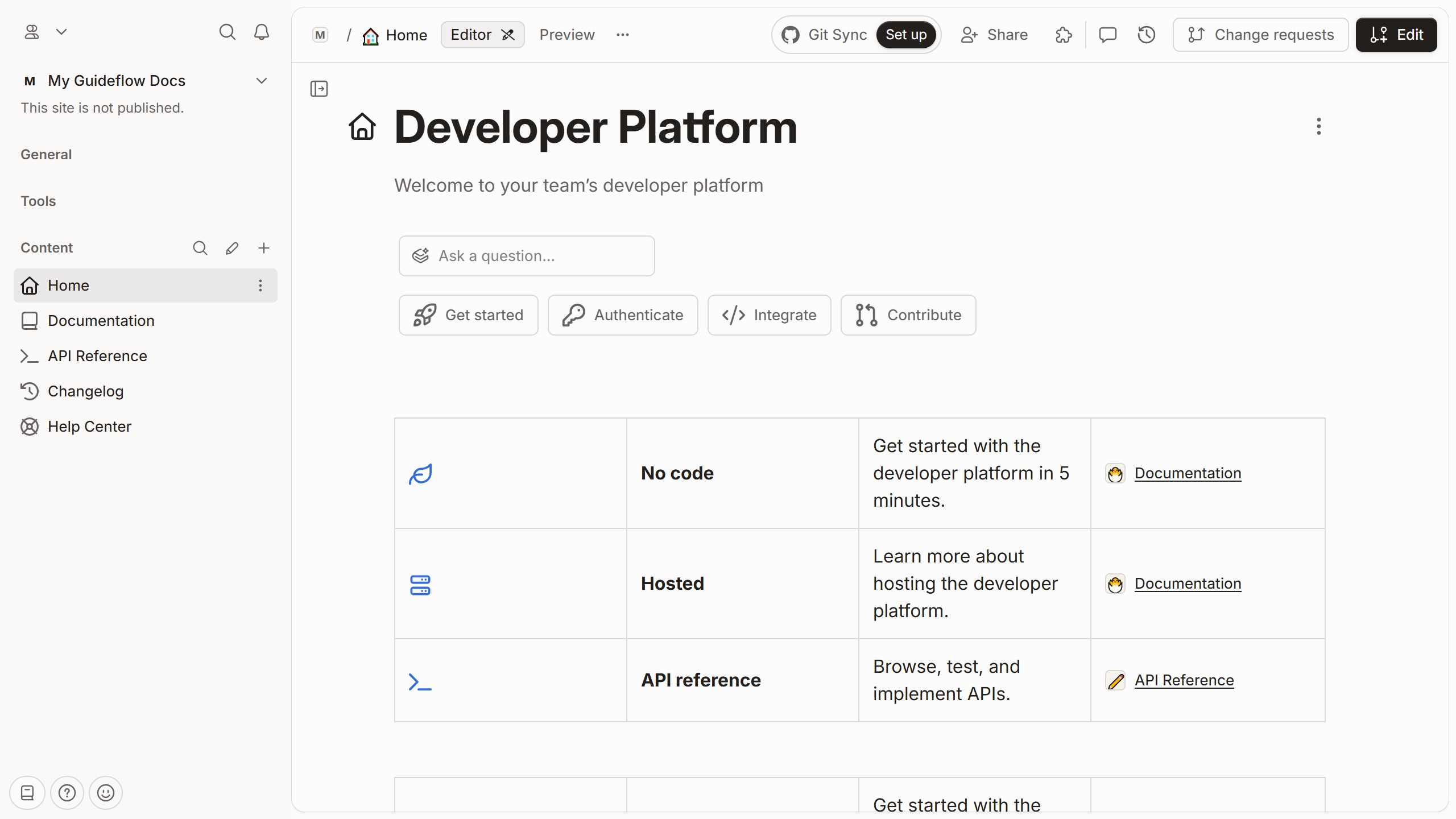 How to delete a table in homepage in Gitbook