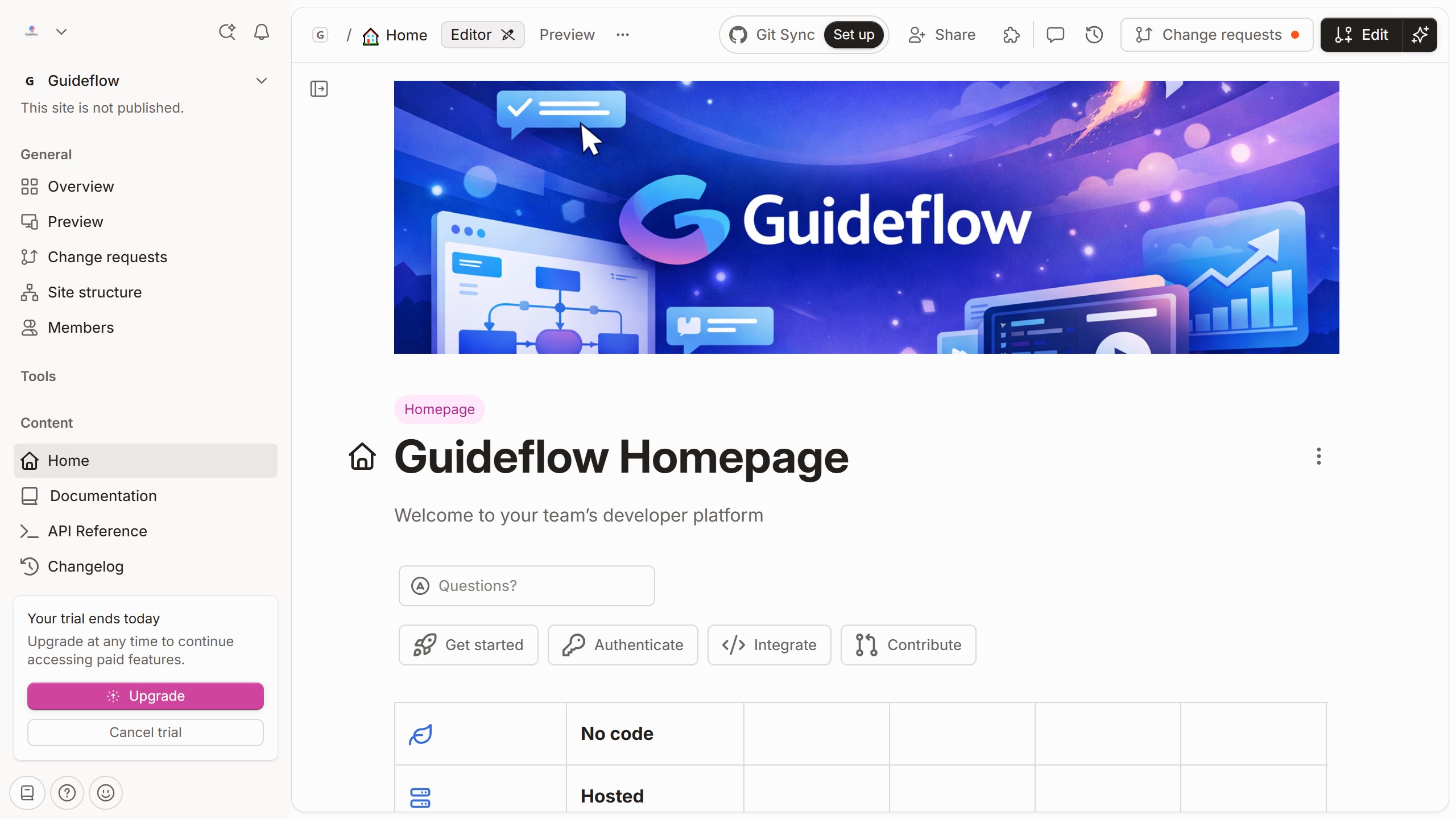 How to add a row in a table in homepage in Gitbook