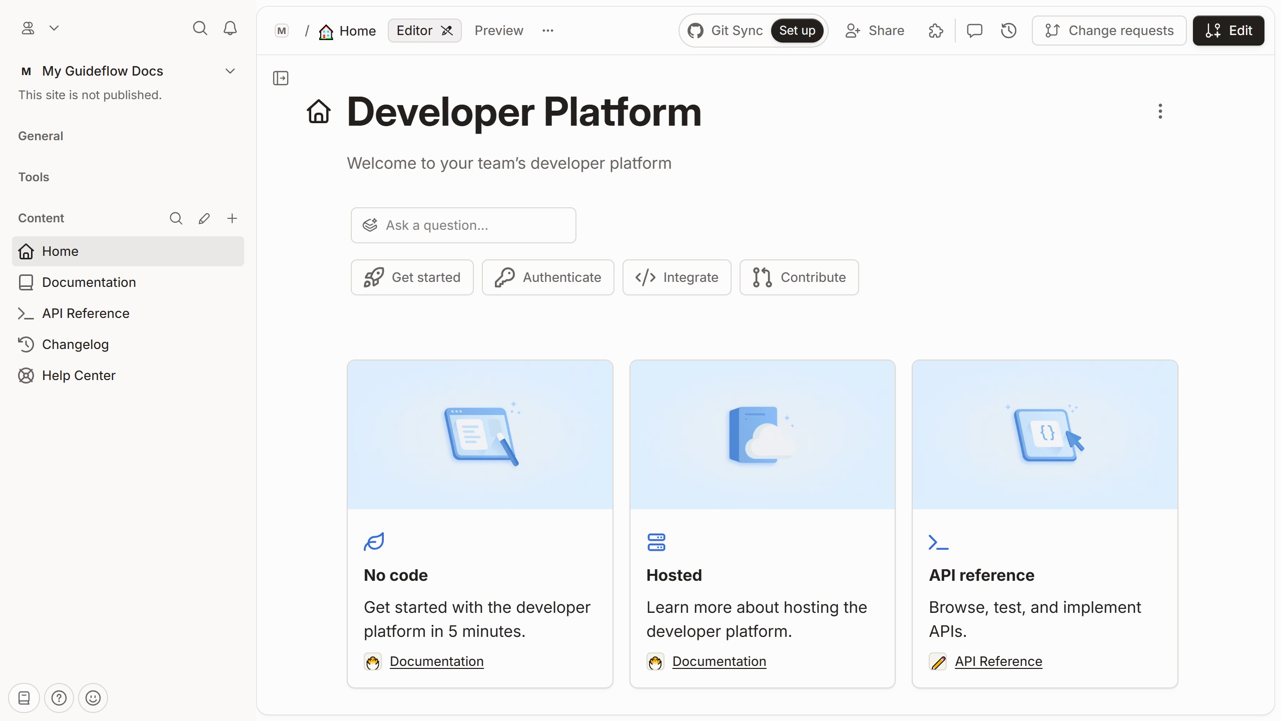 How to swap columns in homepage in Gitbook