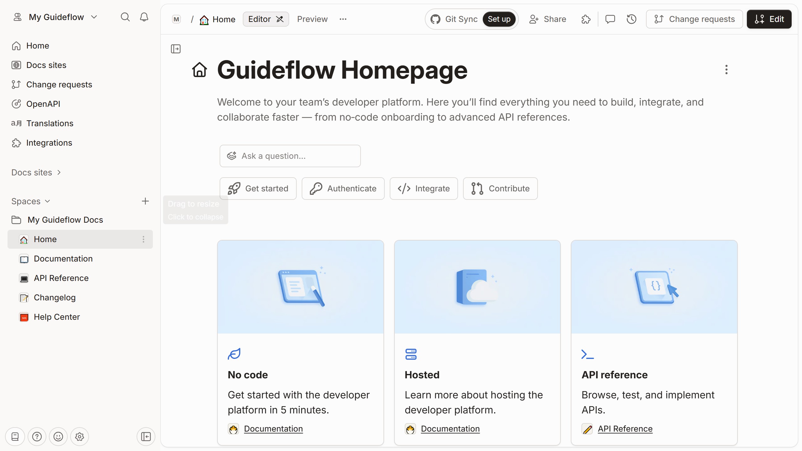 How to add a heading 1 in homepage in Gitbook