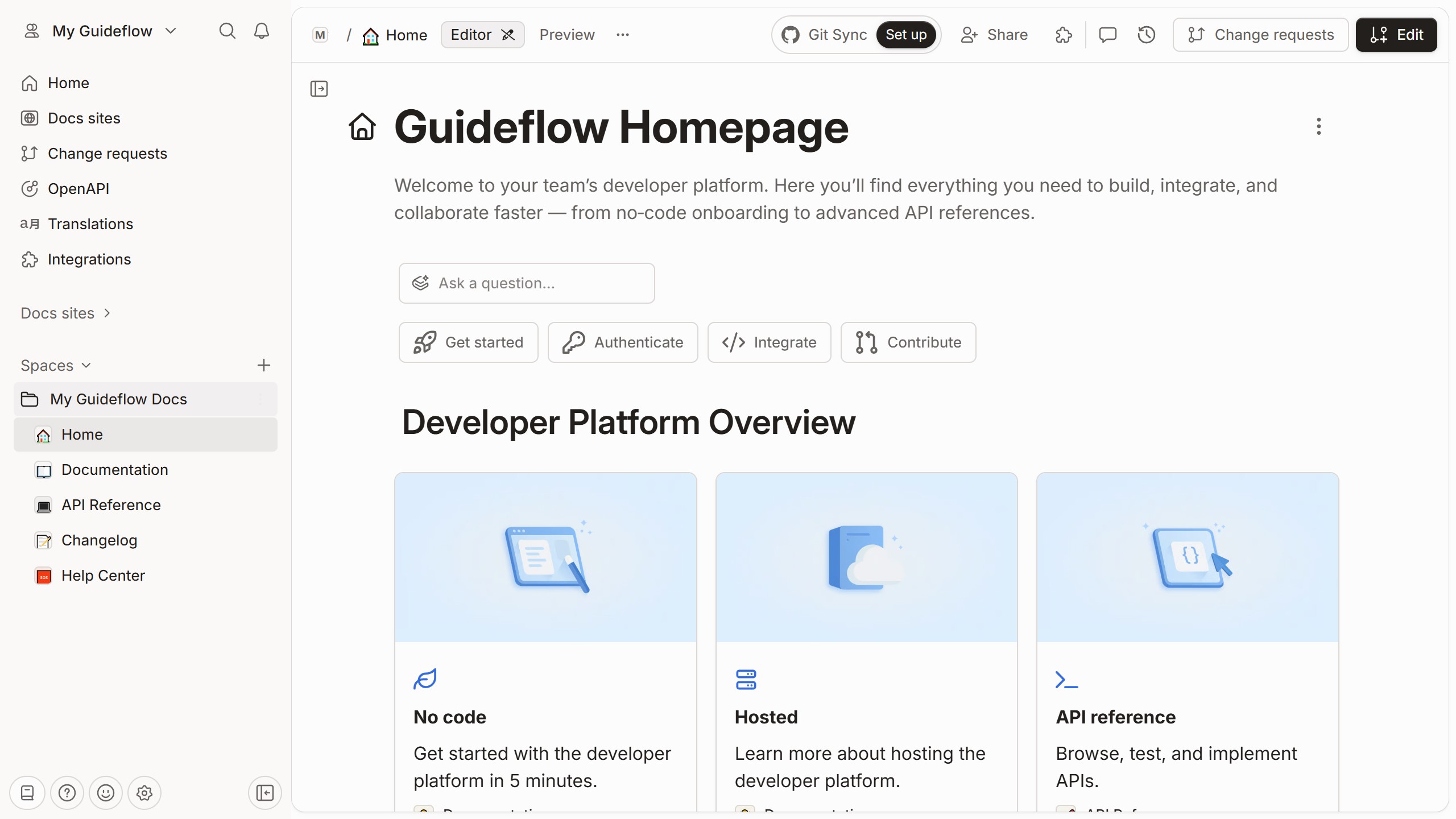How to add a paragraph in homepage in Gitbook
