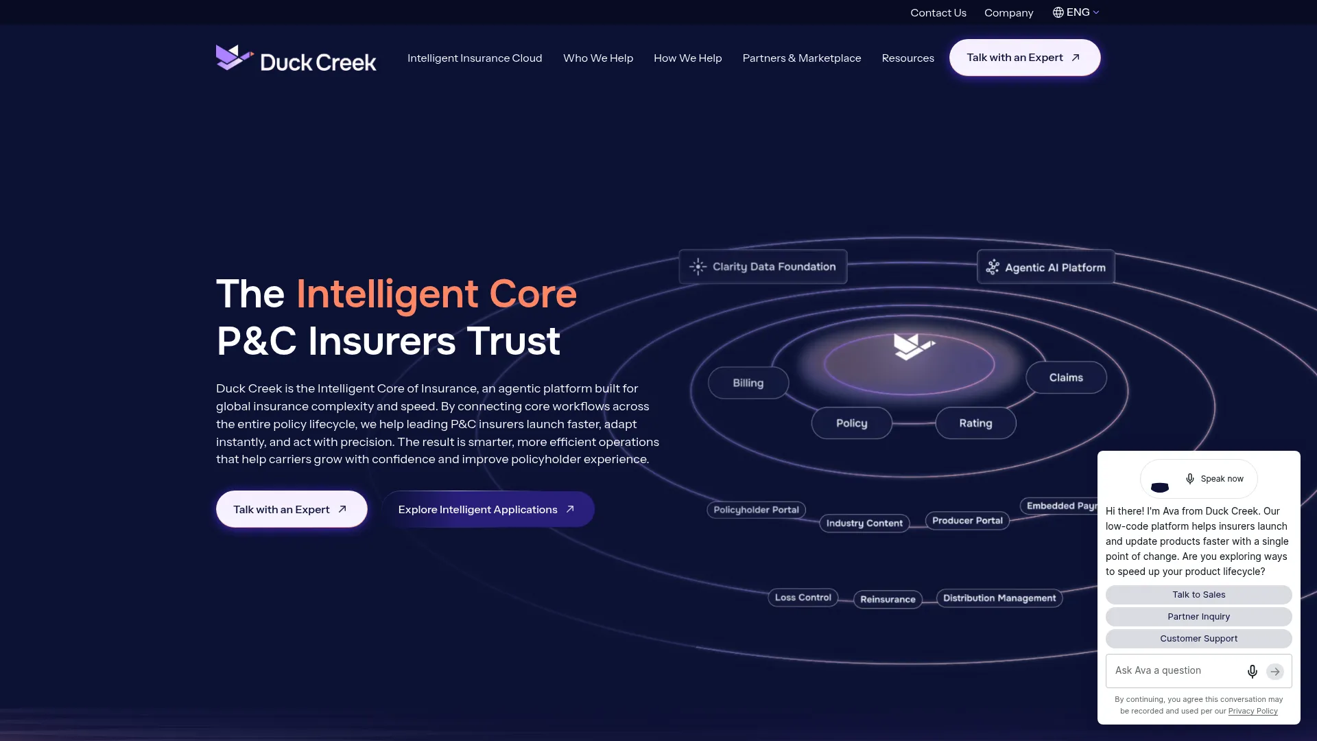 Duck Creek Policy insurance administration software