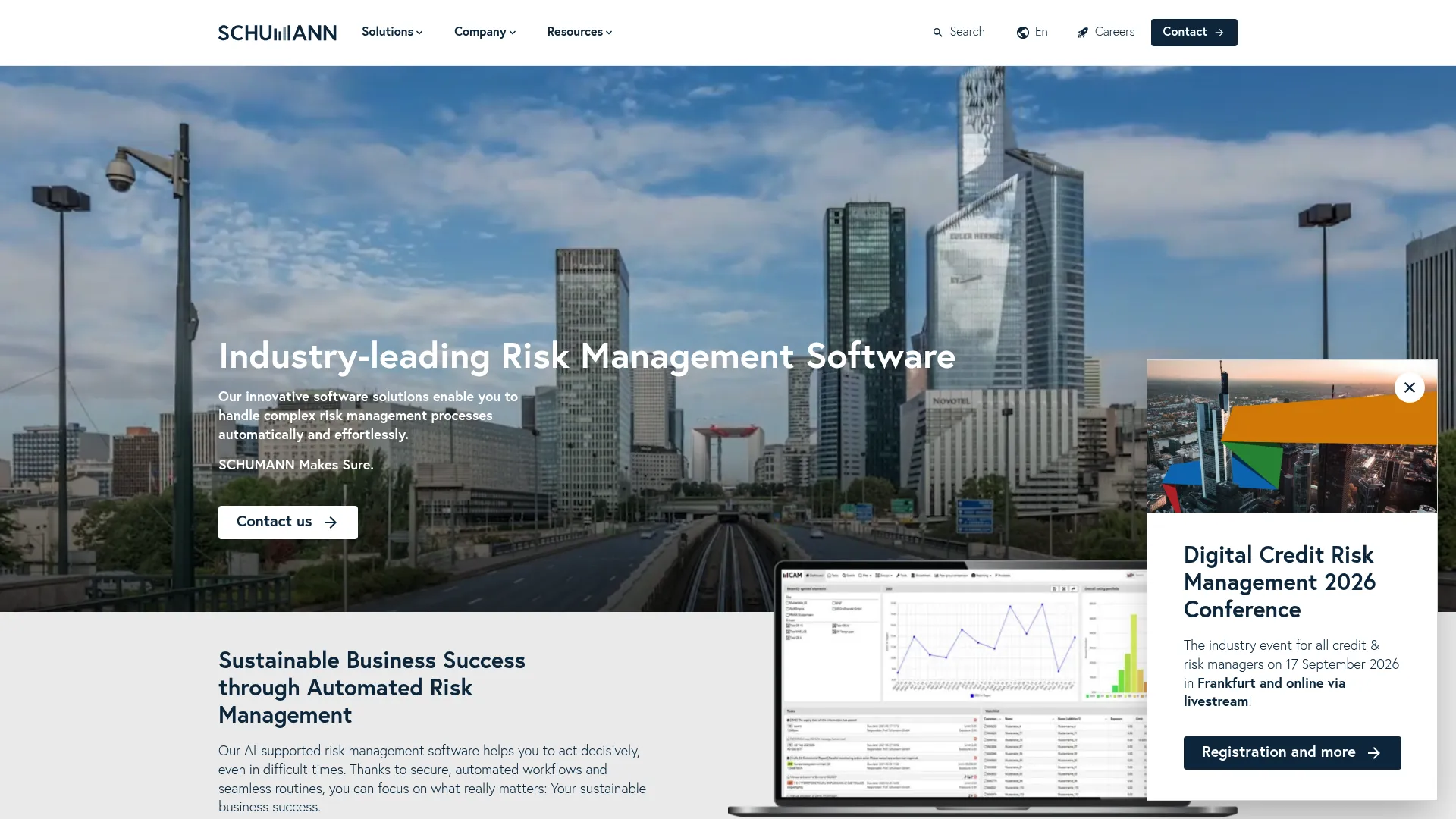 SCHUMANN credit risk software homepage
