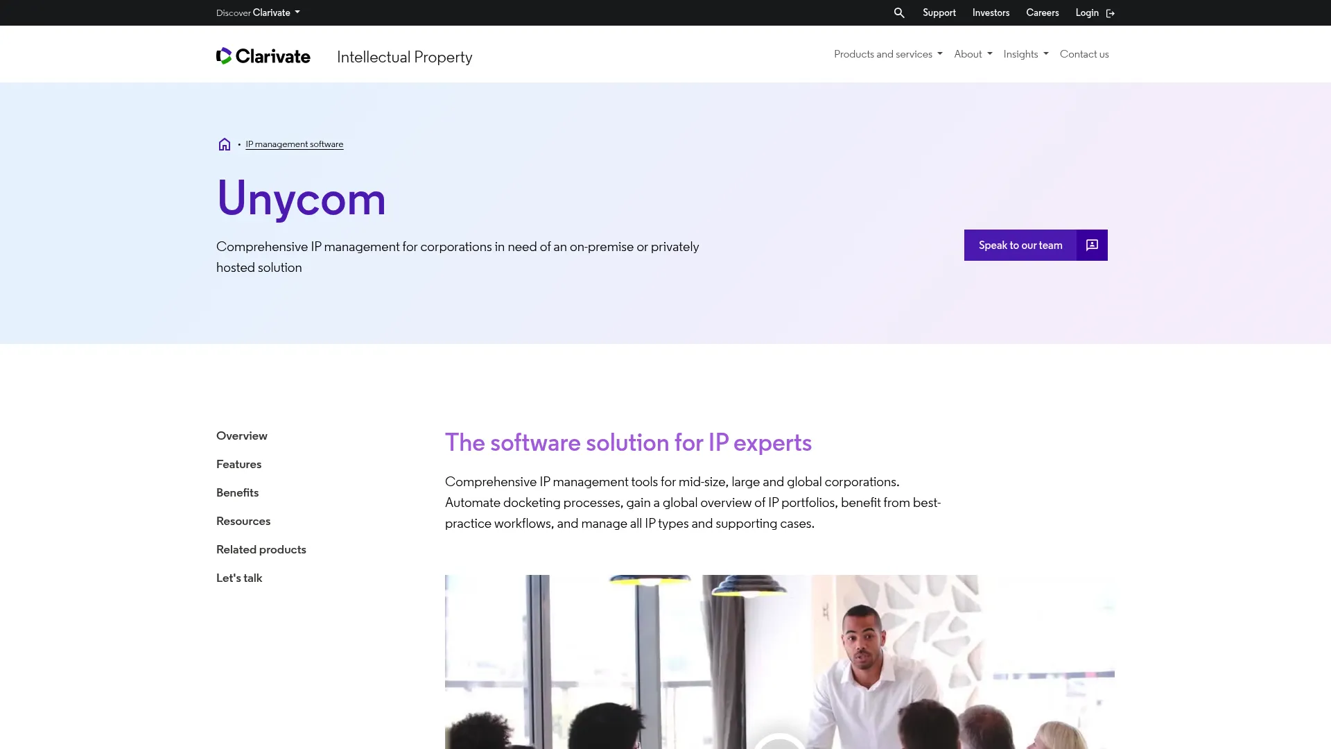 Unycom IP lifecycle management