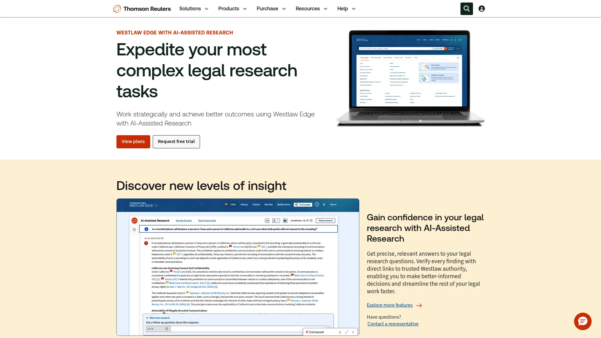 Westlaw Edge legal research platform