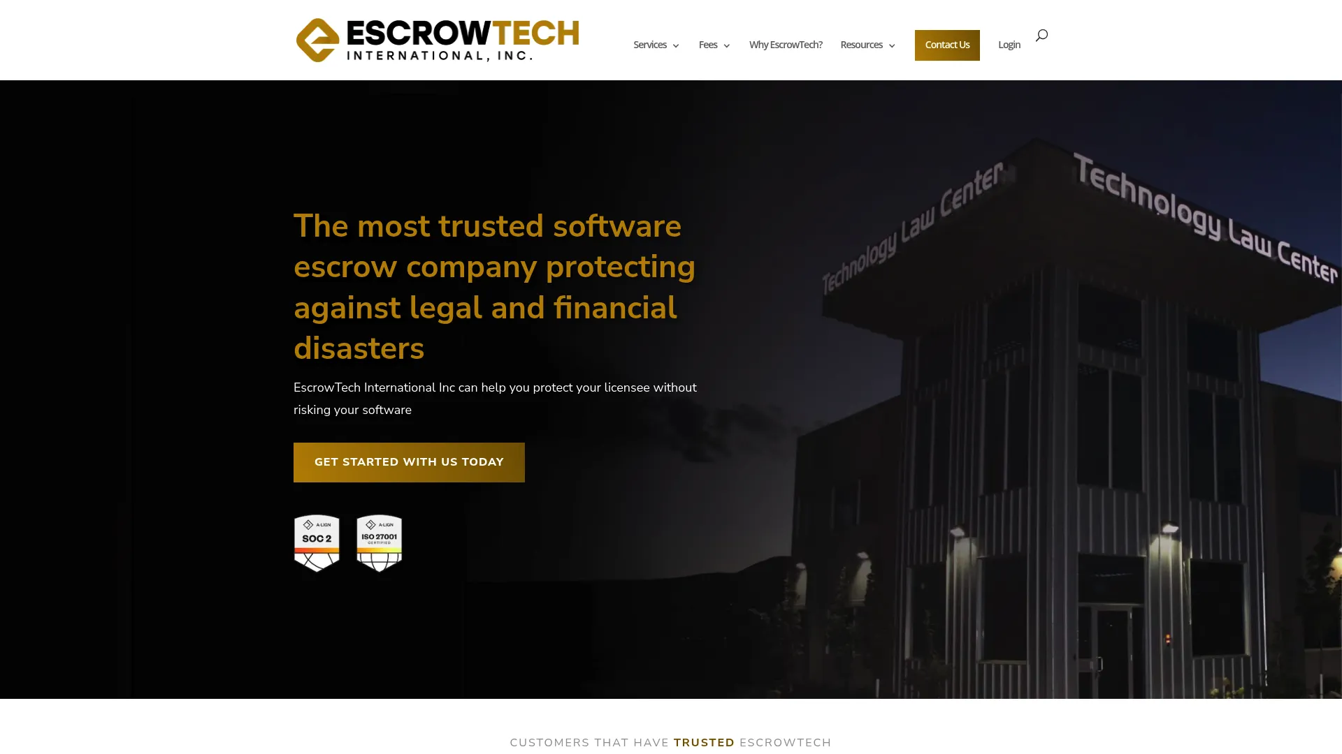 EscrowTech software and technology escrow homepage