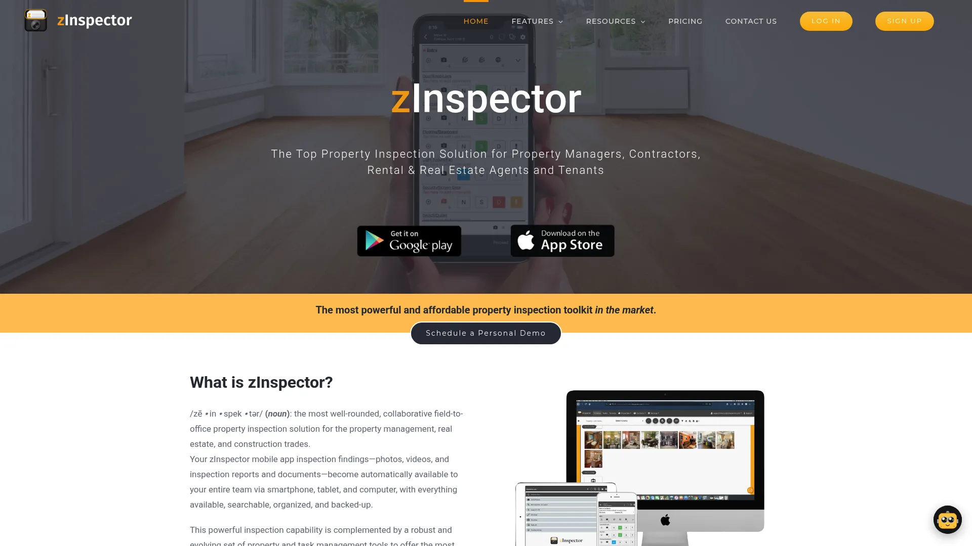 zInspector property inspection software homepage